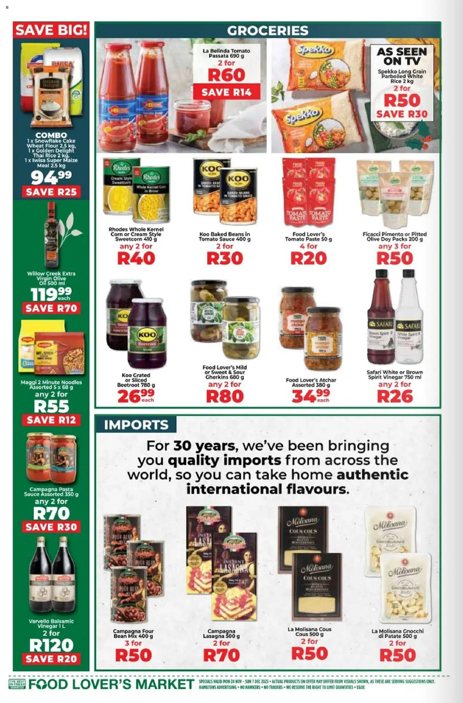 New Food Lover's Market catalogue – valid from 24.11.2025 | Page: 14 | Products: Beans, Atchar, Rice, Sauce