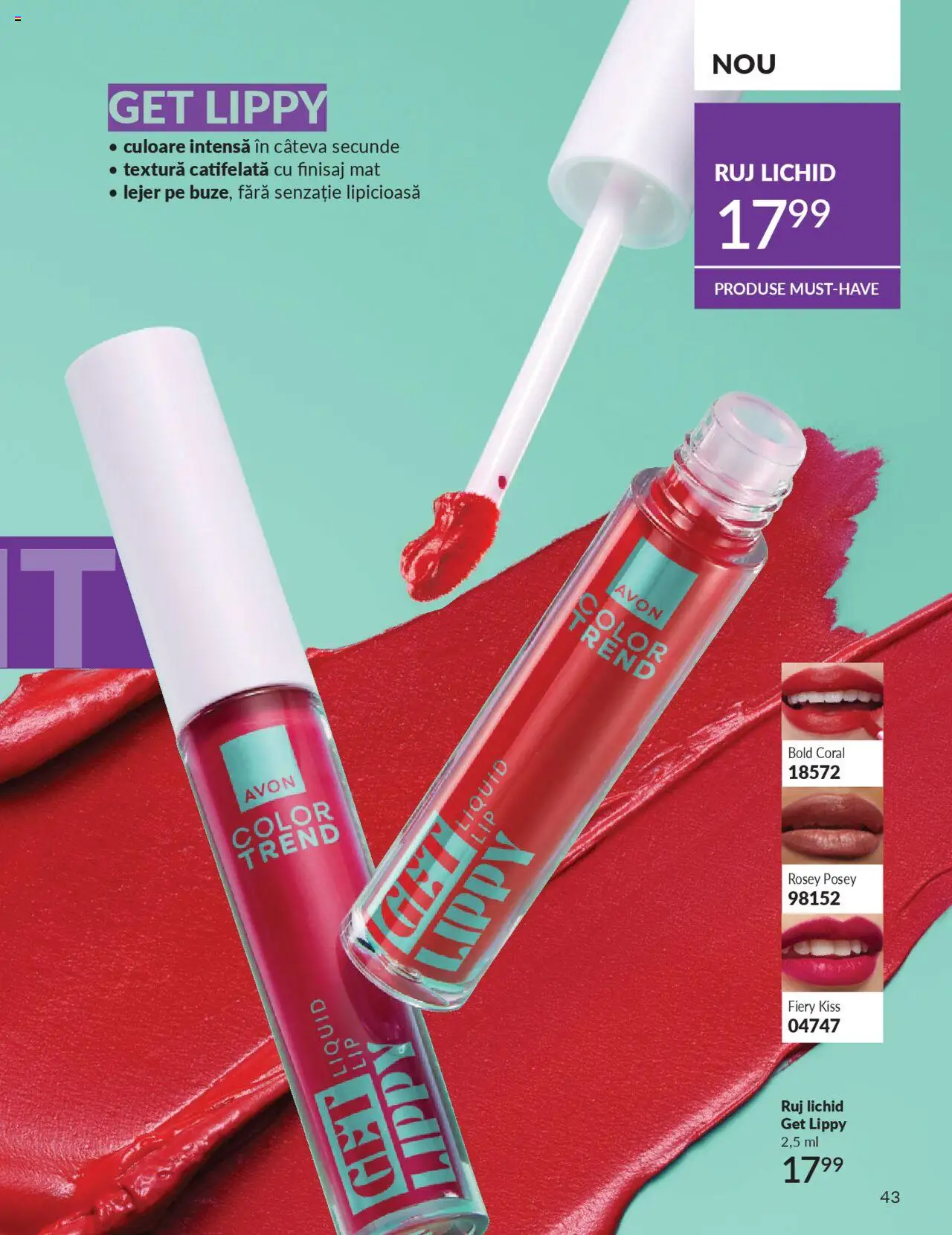 Catalog Avon - 09 2025 – valabil de la 01.09.2025 | Pagină: 43 | Produse: Ruj
