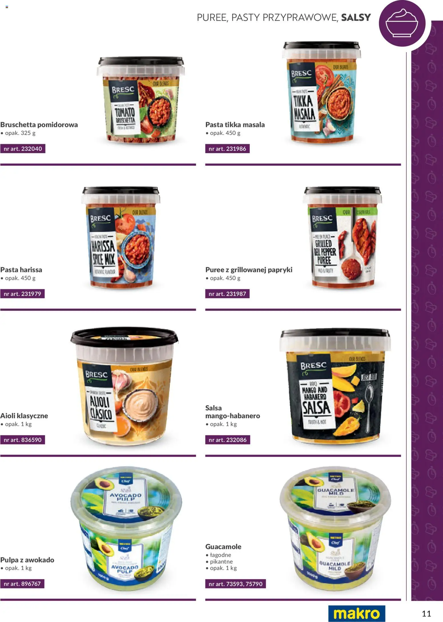 Makro Gazetka - Smart Chef Warzywa i Owoce od 01.01.2026 | Strona: 11 | Produkty: Mango, Tikka masala, Pasta harissa, Awokado