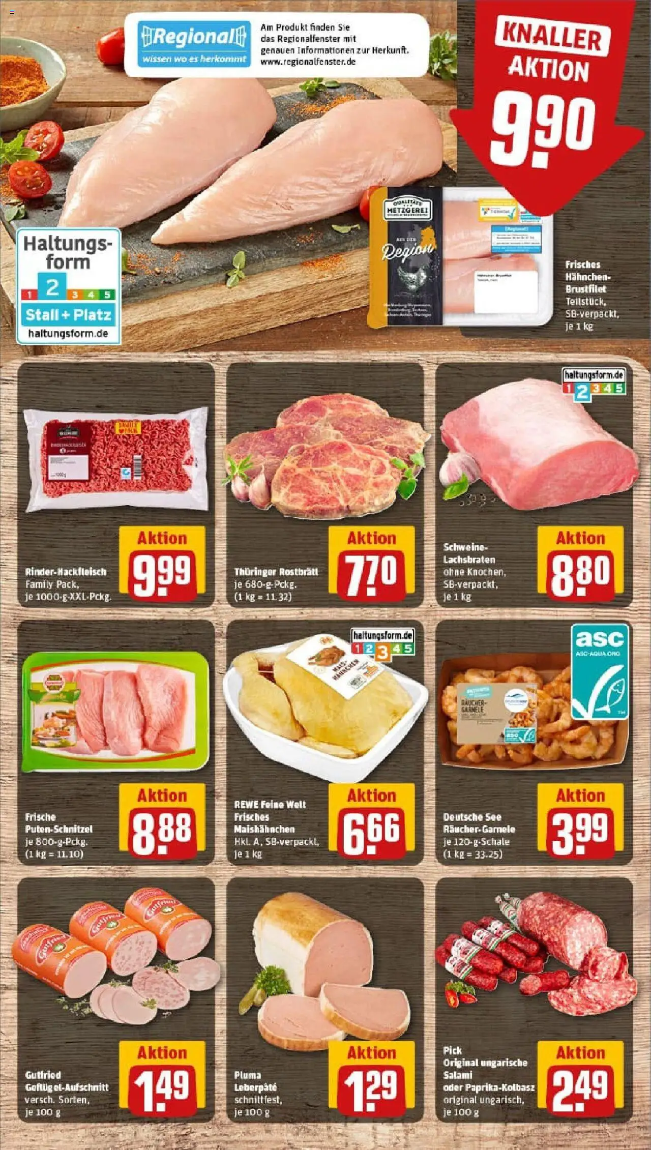 Rewe prospekt Berlin / Steglitz	 - gültig ab dem 20.07.2025 | Seite: 8 | Produkte: Hahnchen, Paprika, Putenschnitzel, Salami