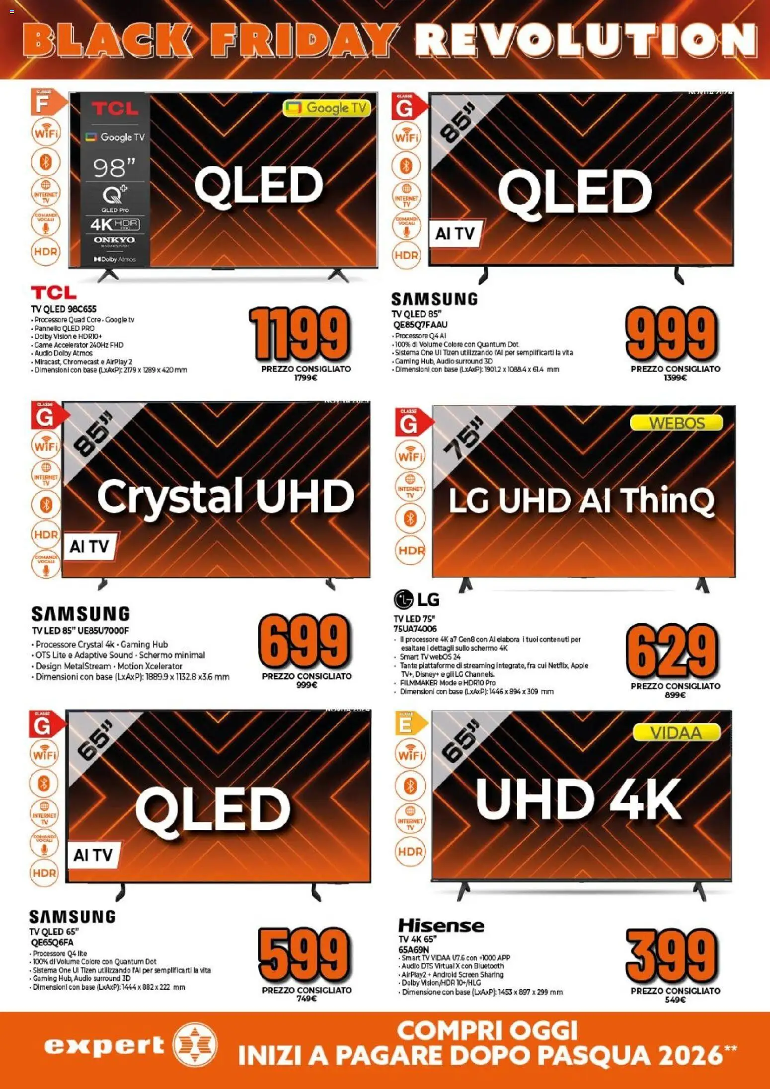 Volantino Expert del 24.11.2025 | Pagina: 13 | Prodotti: Tv samsung, TV, Audio, Samsung