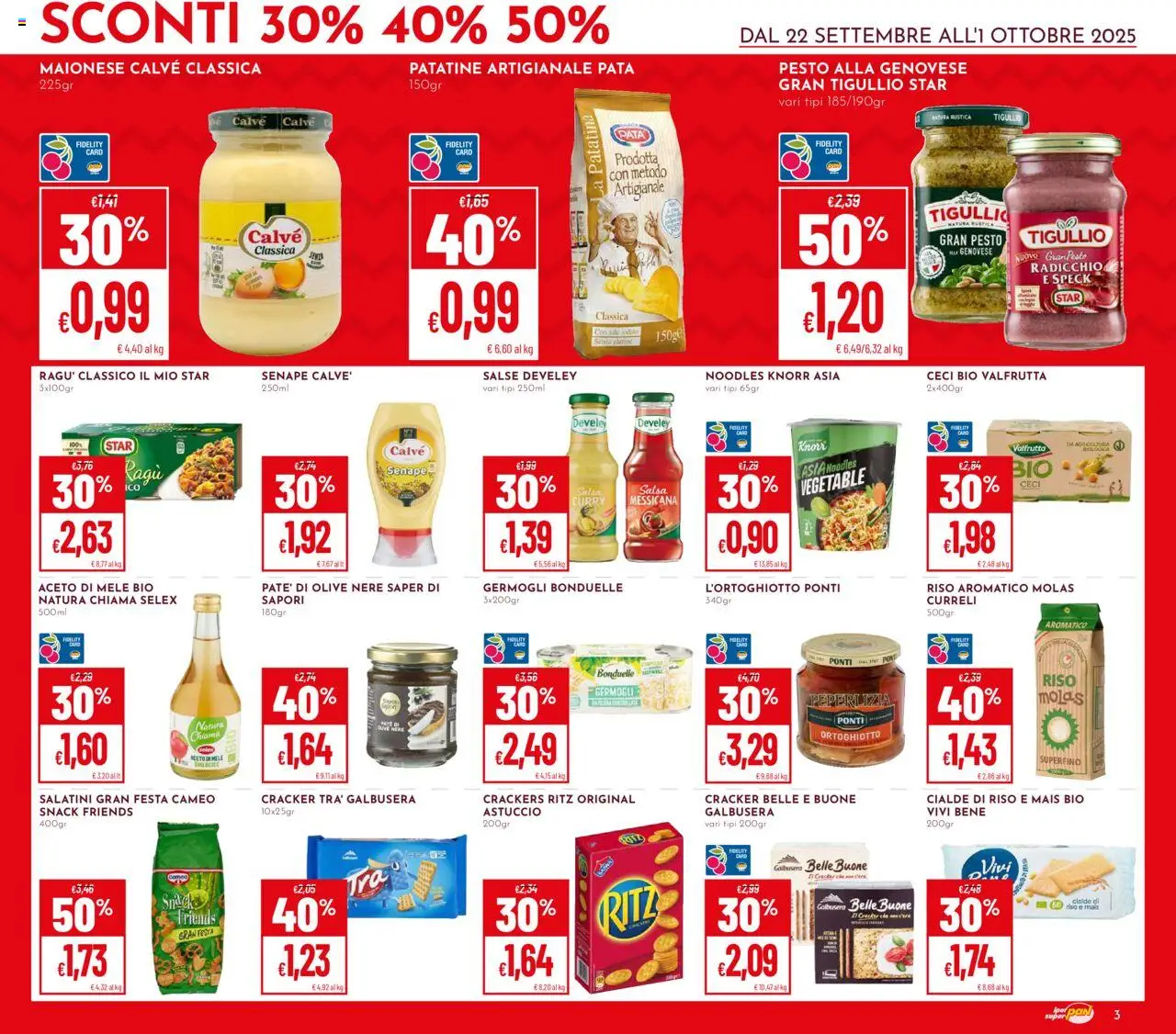 Volantino Pan del 22.09.2025 | Pagina: 3 | Prodotti: Patatine, Pesto, Aceto, Mais
