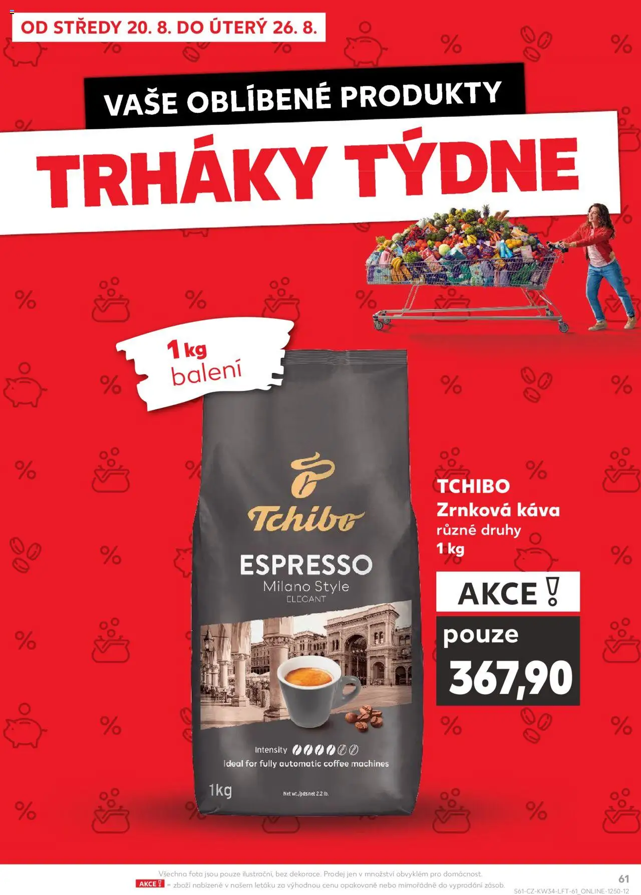 Kaufland leták - Brno od 20.08.2025 | Strana: 61 | Produkty: Káva, Tchibo, Zrnková káva