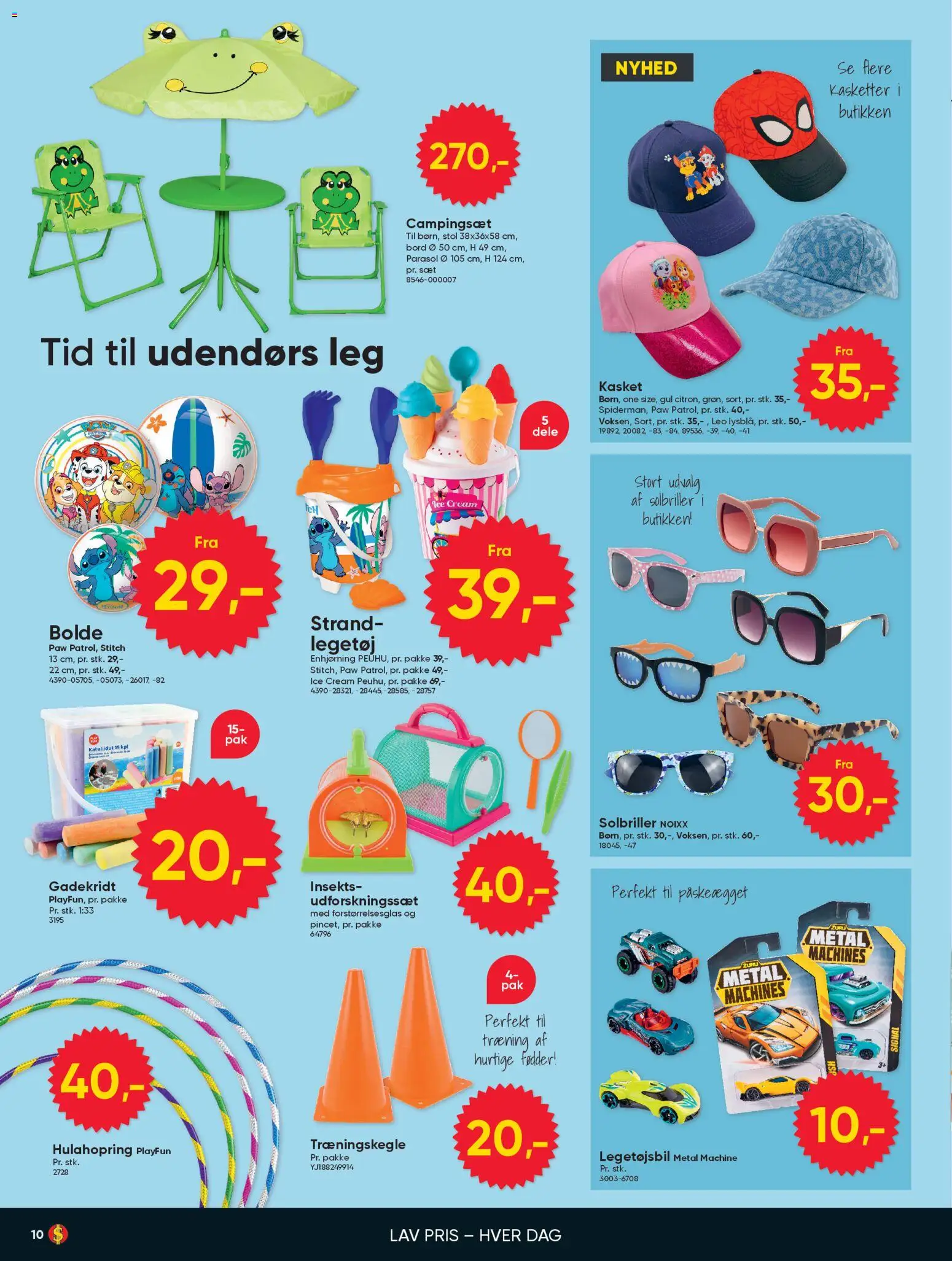 Bigdollar tilbudsavis – gyldig fra 27.03.2026 | Side: 10 | Produkter: Stol, Solbriller, Kasketter, Parasol