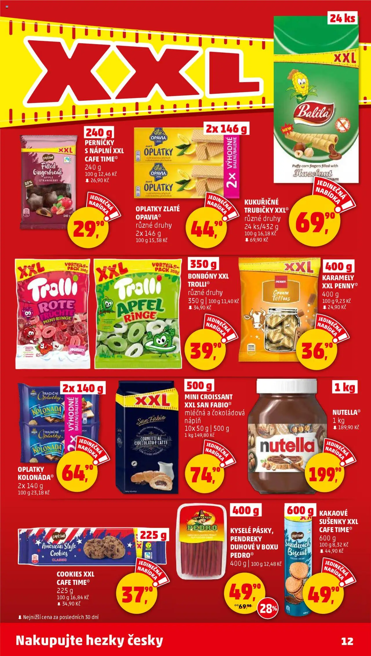 Penny Market leták - Čtvrtečník od 14.08.2025 | Strana: 12 | Produkty: Bonbóny, Cookies, Apple, Nutella