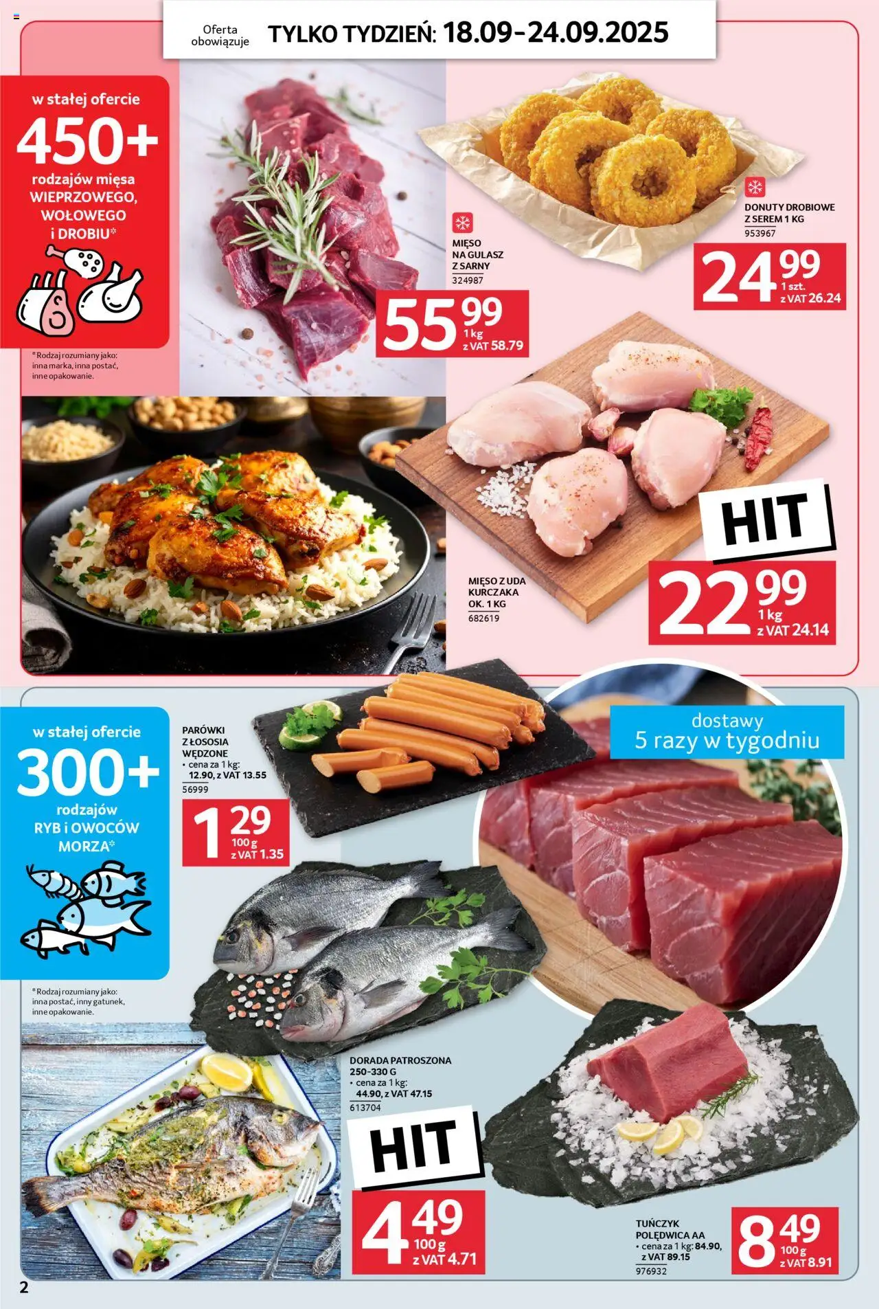 Selgros cash&carry Gazetka - Jeszcze więcej super promocji od 18.09.2025 | Strona: 2 | Produkty: Mięso, Mięso na gulasz, Tuńczyk, Gulasz