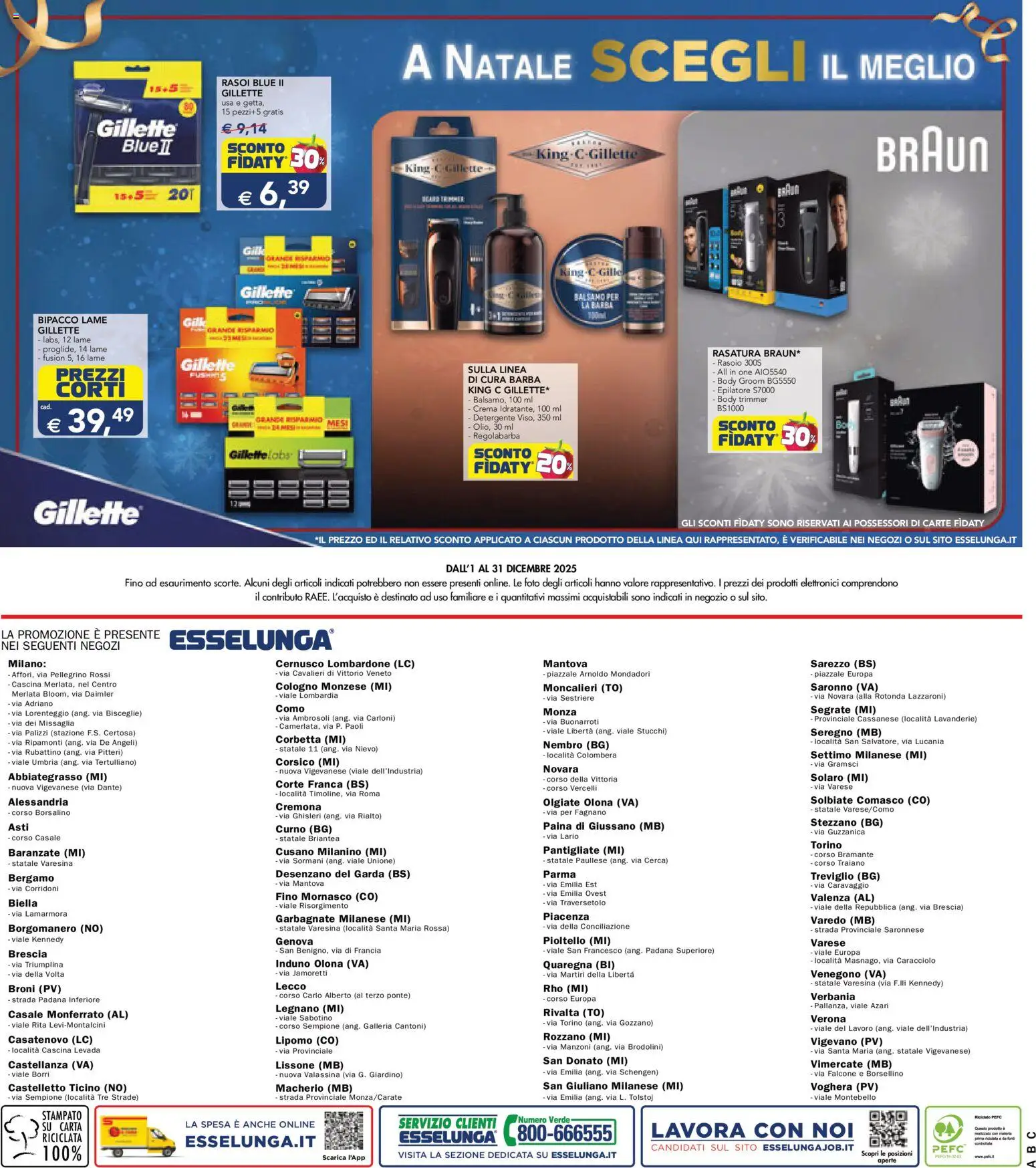 Volantino Esselunga S del 01.12.2025 | Pagina: 16 | Prodotti: Balsamo, Rasoio, Regolabarba, Detergente