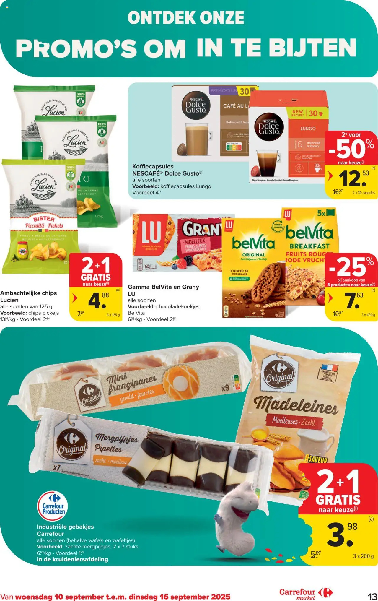 | Pagina: 13 | Producten: Chips, Wafels, Belvita, Chocolade