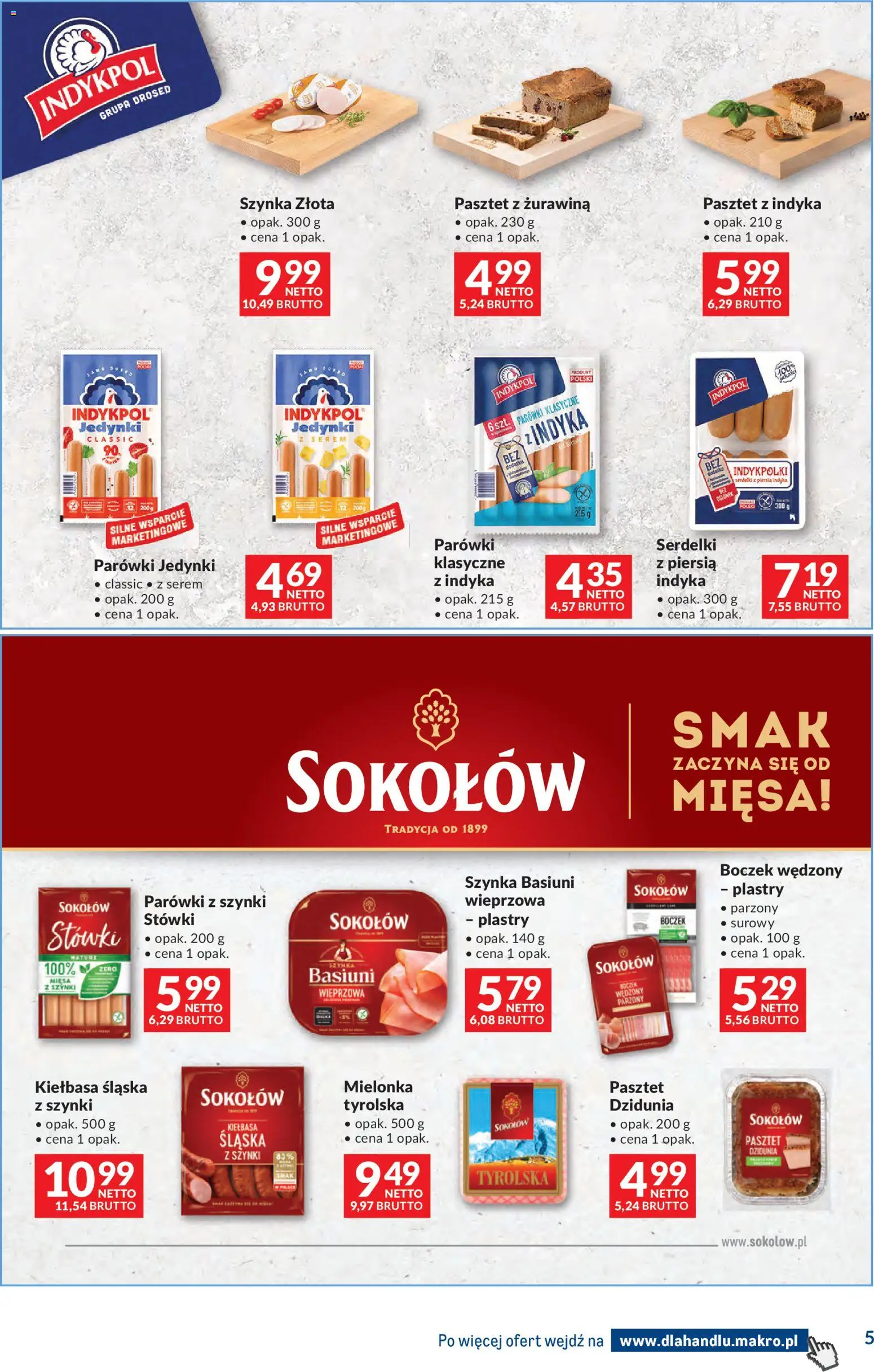 Makro Gazetka - Dystrybucja do sklepów od 11.11.2025 | Strona: 5 | Produkty: Szynka, Kiełbasa śląska, Żurawina, Boczek surowy