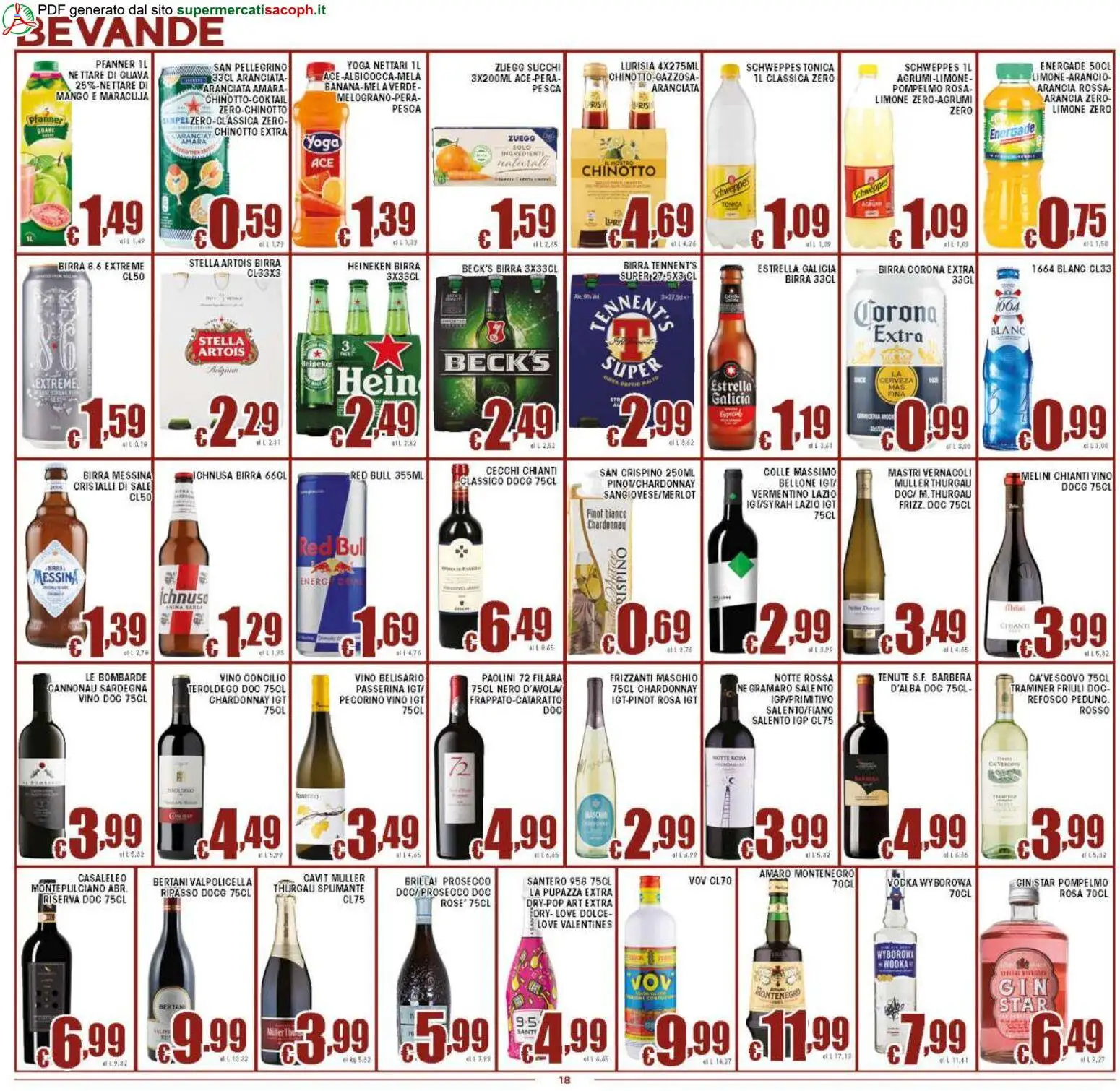 Volantino Sacoph del 13.02.2026 | Pagina: 18 | Prodotti: Pompelmo, Sale, Vino, Pecorino