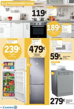 Pré-visualização E.Leclerc - Folheto Não Alimentar válido de 06.11.2025 | Página: 8 | Produtos: Forno, Frigorífico, Máquina de lavar, Microondas
