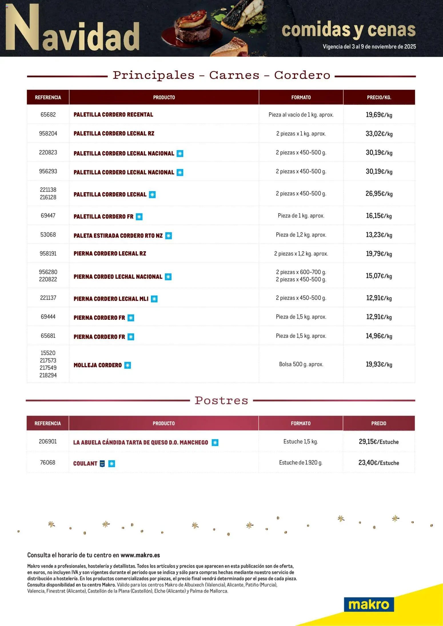 Makro - Cena Navidad Levante │ válido desde el 03.11.2025 | Página: 4 | Productos: Queso, Bolsa, Peso, Φίλτρο καφέ