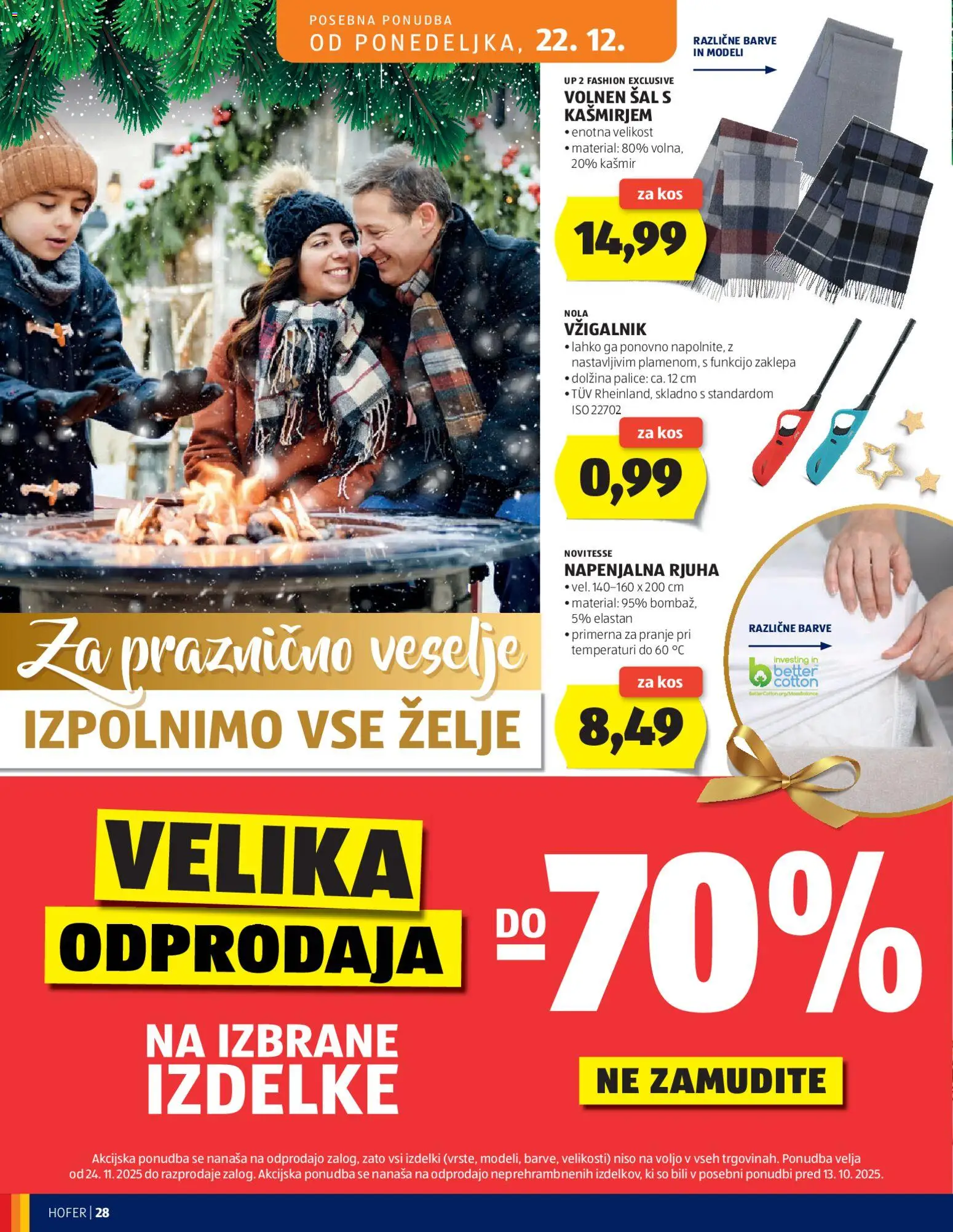 Novi Hofer katalog ponudbe – veljaven od 18.12.2025 | Stran: 28 | Izdelki: Rjuha, Kos, Sal, Zelje