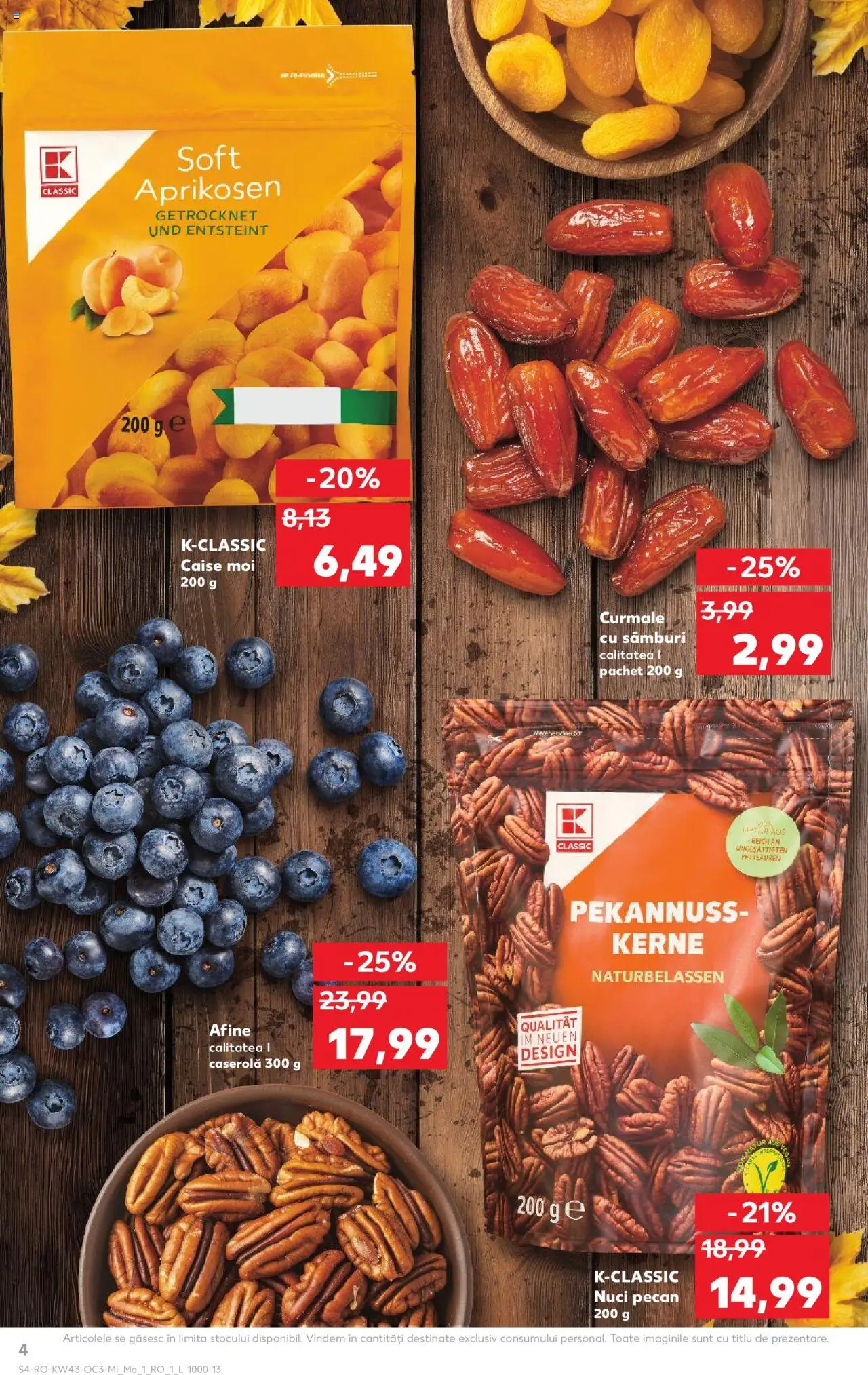 Noul catalog Kaufland – valabil de la 22.10.2025 | Pagină: 4 | Produse: Afine, Nuci, Ahtapot