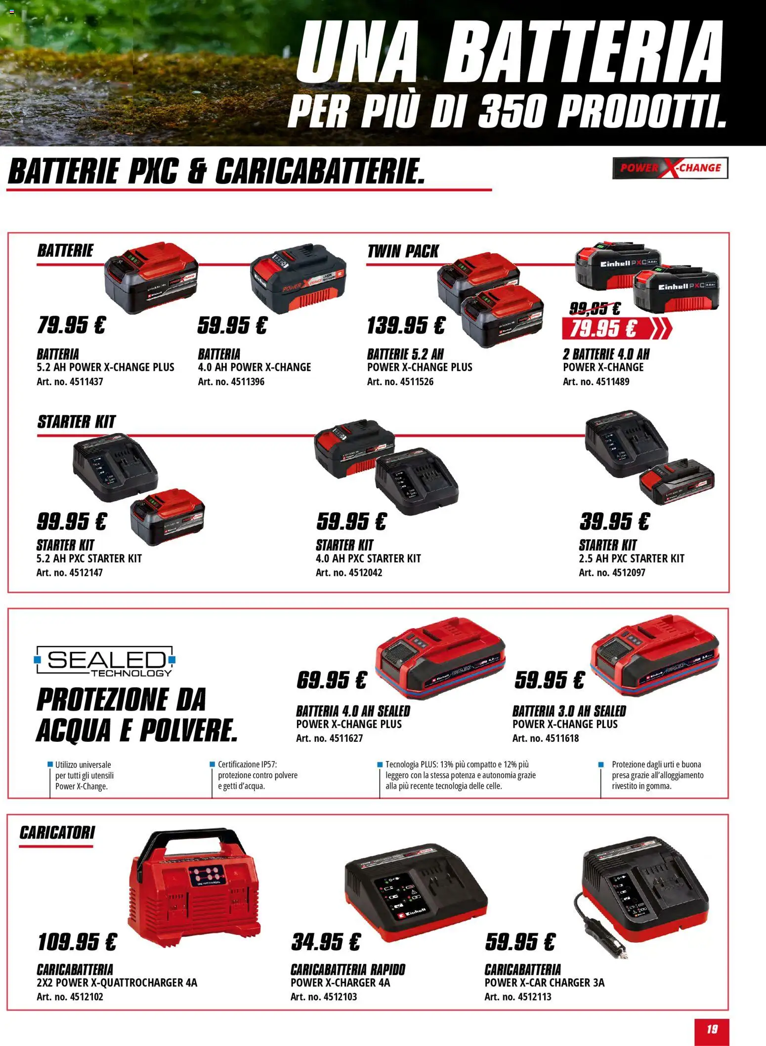 Volantino Einhell del 02.02.2026 | Pagina: 19 | Prodotti: Acqua, Presa, Batteria, Batterie