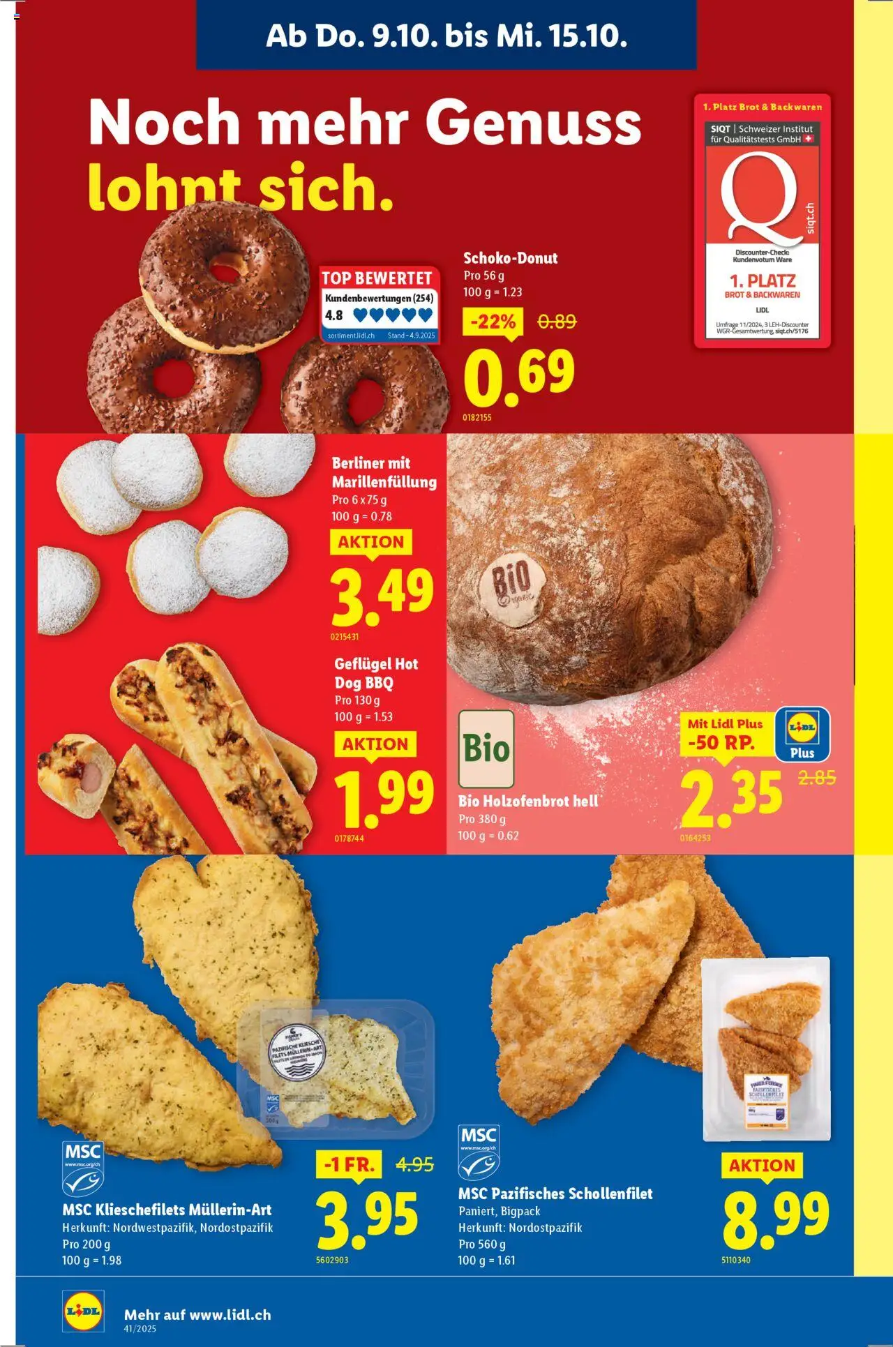Lidl Aktionen – gültig ab 09.10.2025 | Seite: 6 | Produkte: Brot, Top