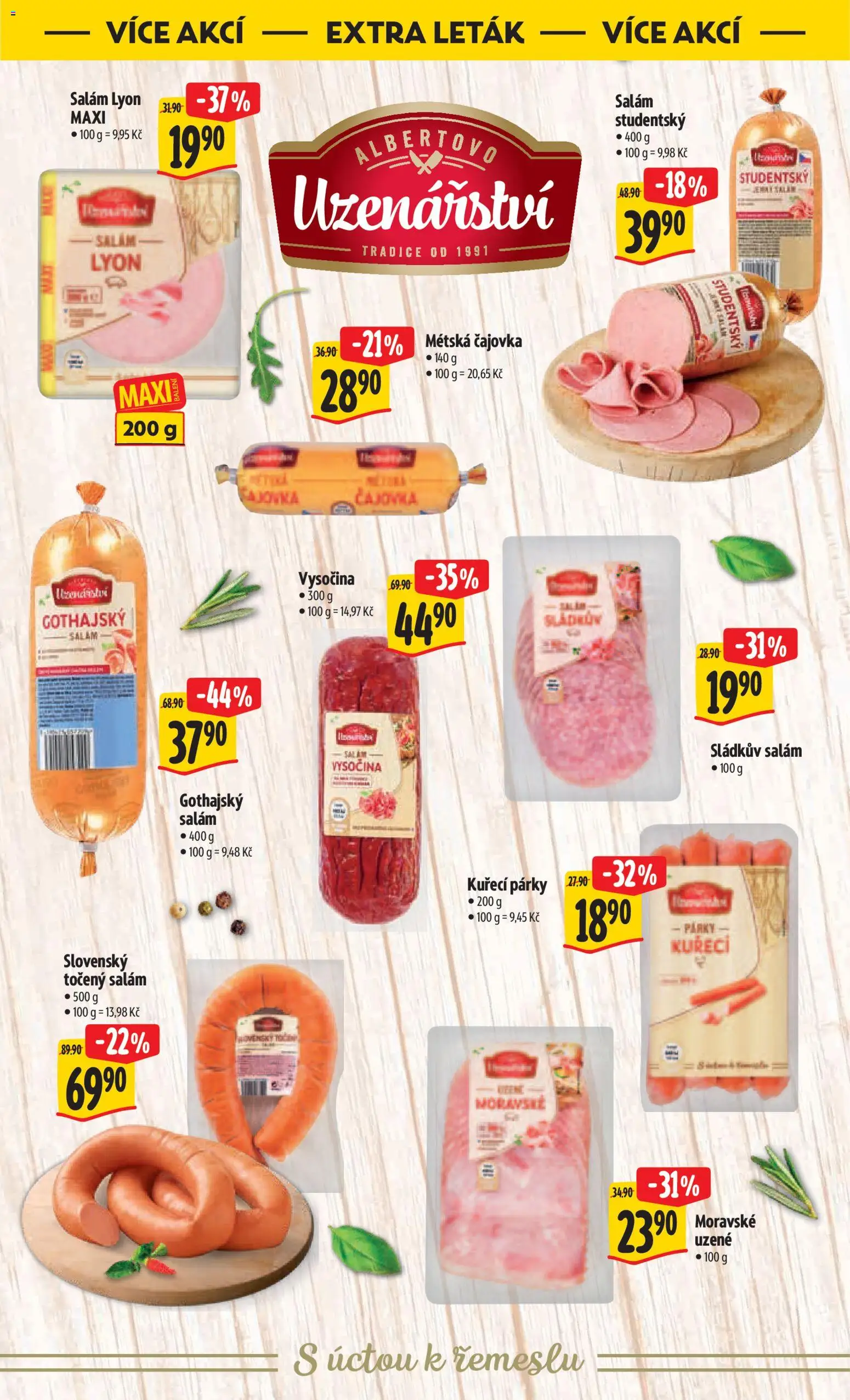 Albert leták - Hypermarket od 17.12.2025 | Strana: 42 | Produkty: Salám, Točený salám, Vysočina, Moravské uzené