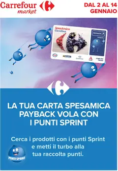 Anteprima del volantino Carrefour Market - Punti Sprint Payback catalogo valido a partire dal 02.01.2026