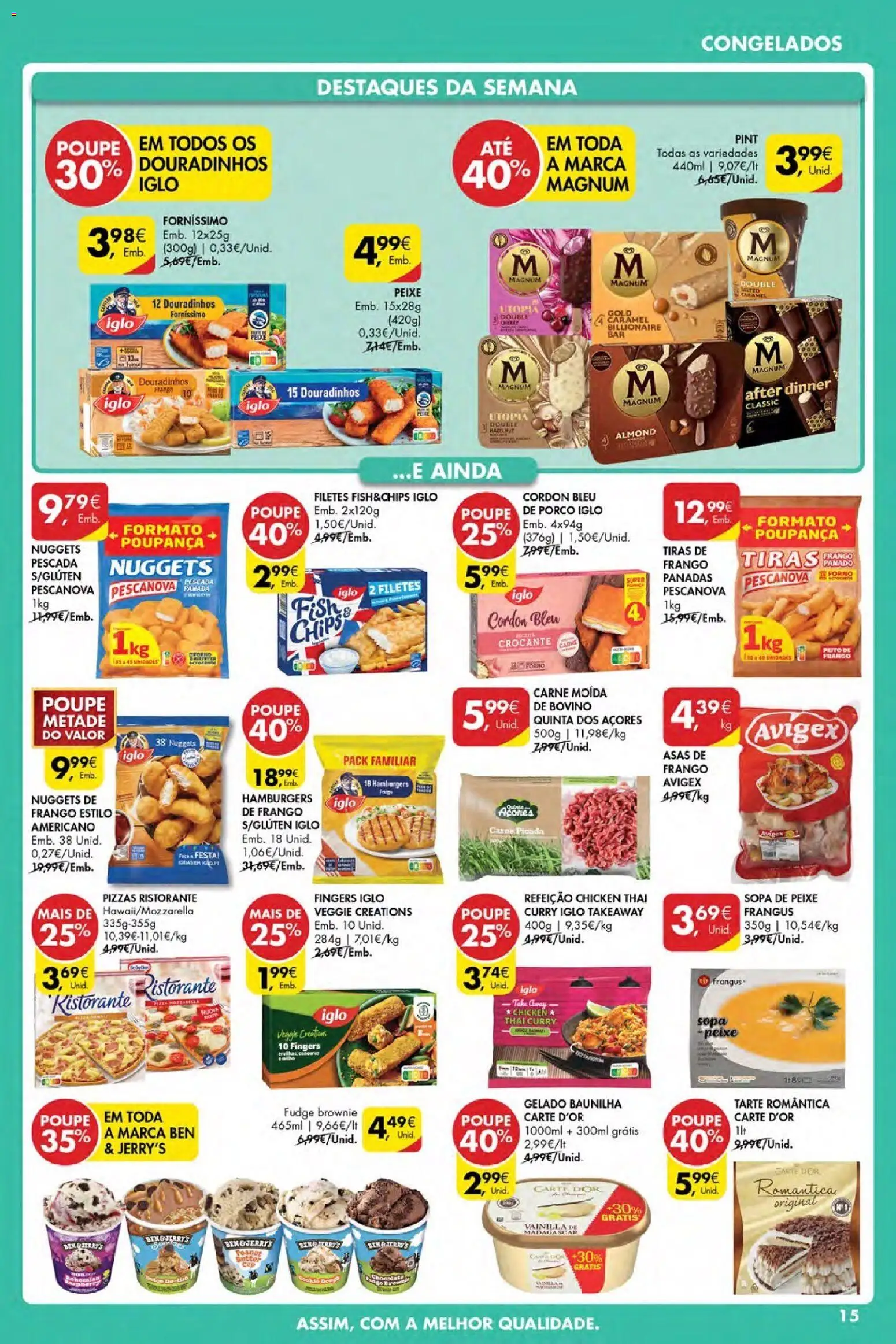 Pingo Doce Poupe Esta Semana Açores │ válido de 19.02.2026 | Página: 15 | Produtos: Nuggets de frango, Faca, Frango, Carne