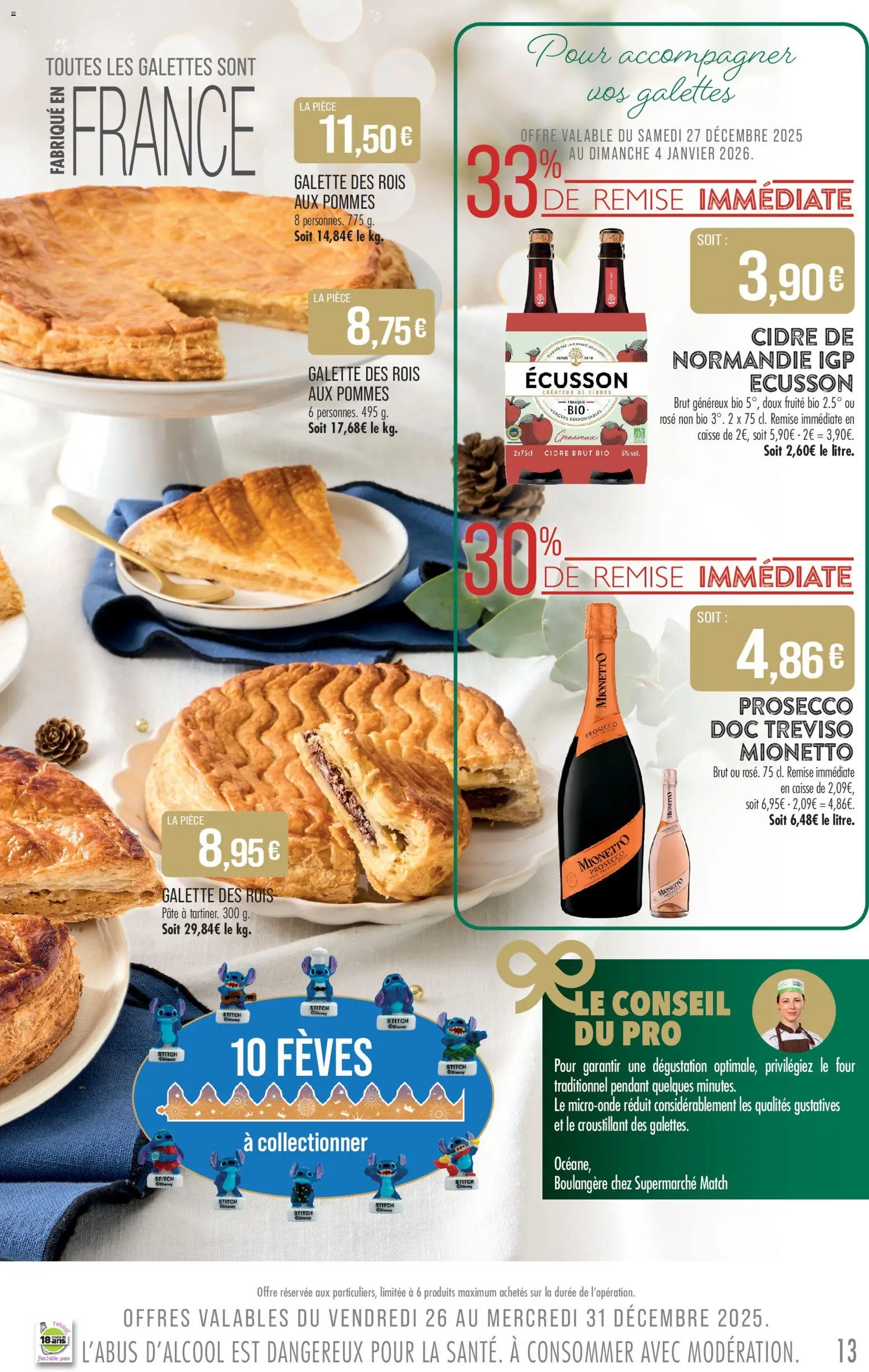 {H1} | Page: 13 | Produits: Galette des rois, Cidre brut, Four, Pommes