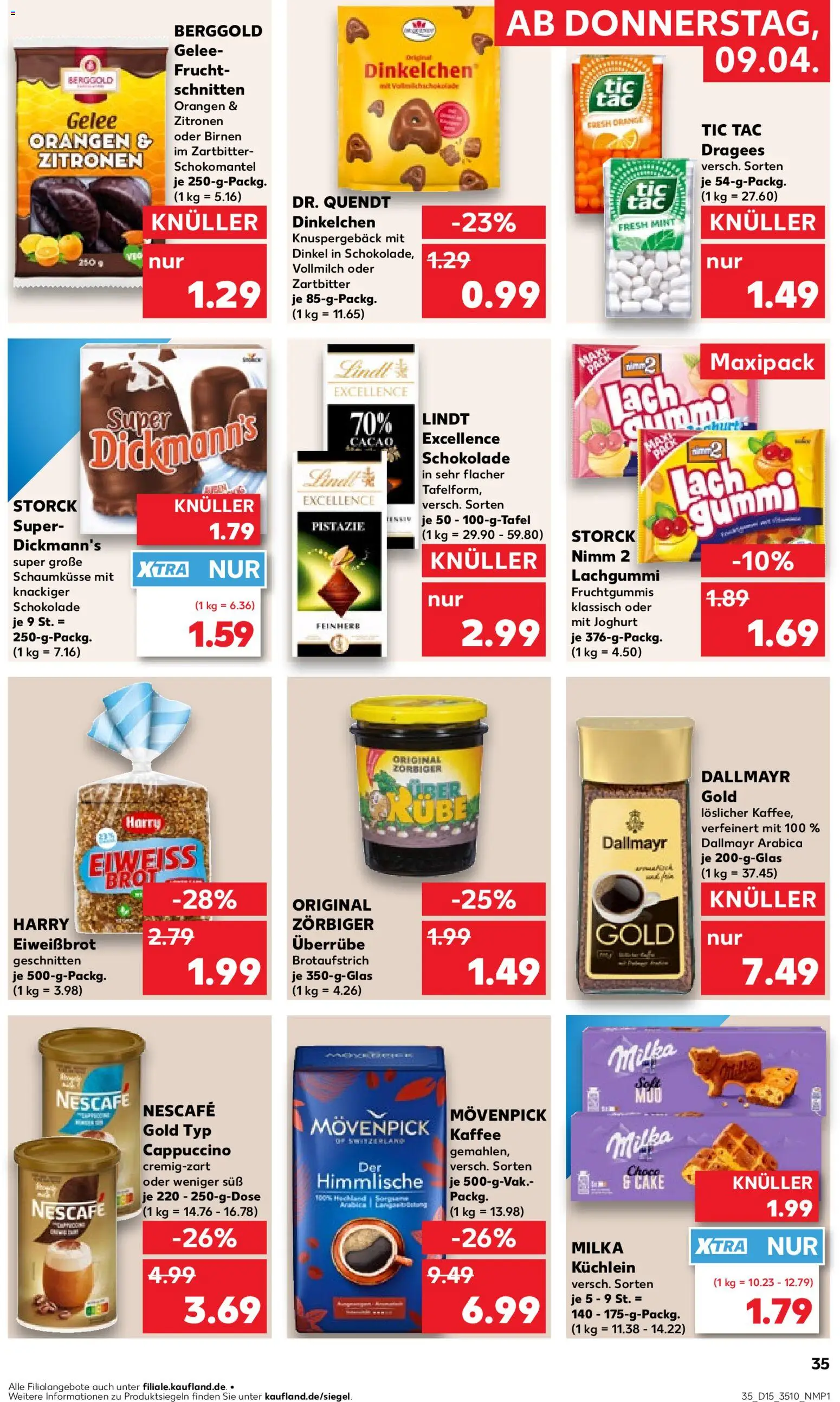 Kaufland Prospekt Zeitz	 – gültig ab 09.04.2026 | Seite: 35 | Produkte: Nescafe, Joghurt, Kaffee, Orangen