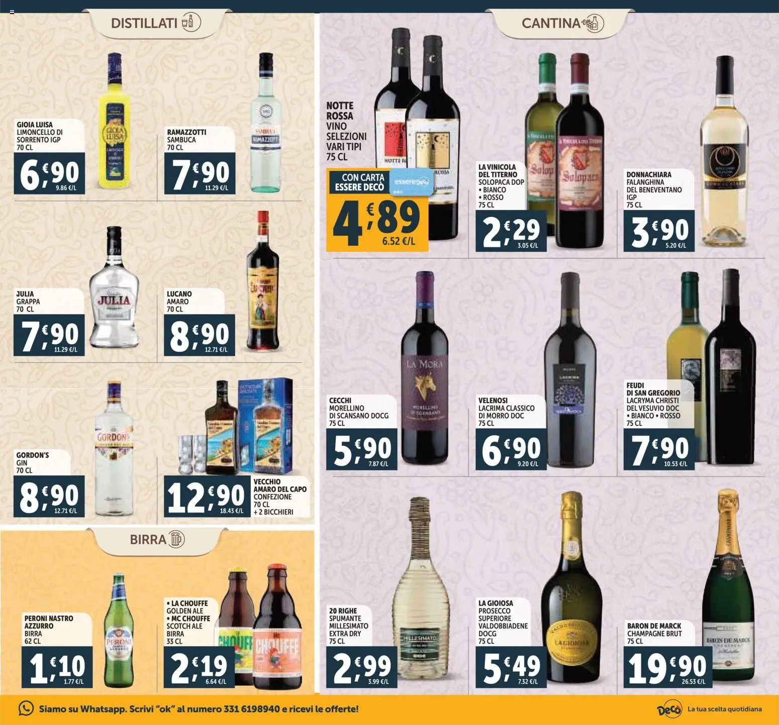 Volantino Decò del 20.11.2025 | Pagina: 17 | Prodotti: Prosecco, Spumante, Champagne, Limoncello