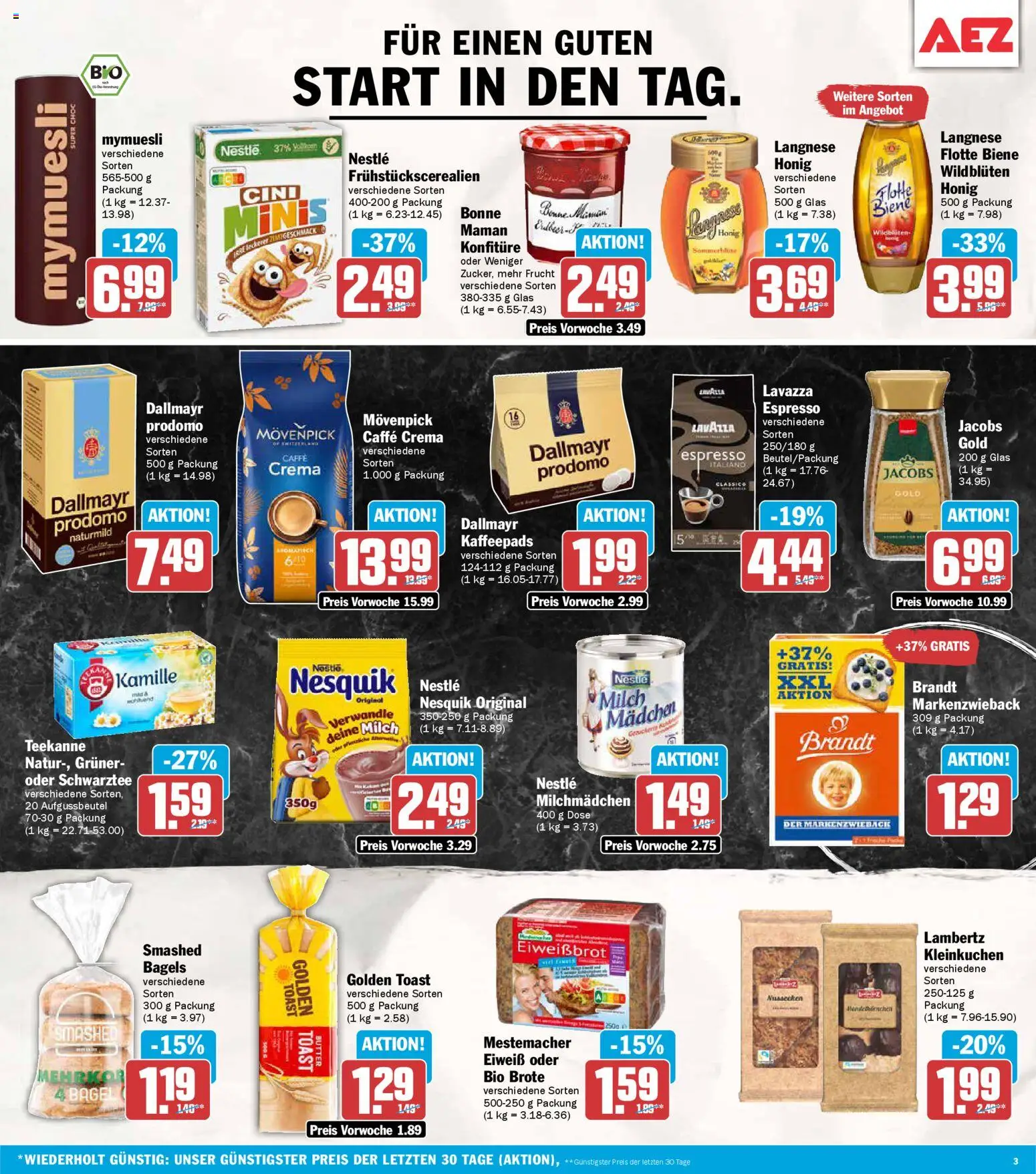 AEZ Prospekt 	 – gültig ab 02.03.2026 | Seite: 3 | Produkte: Kaffeepads, Nesquik, Dallmayr, Dallmayr prodomo