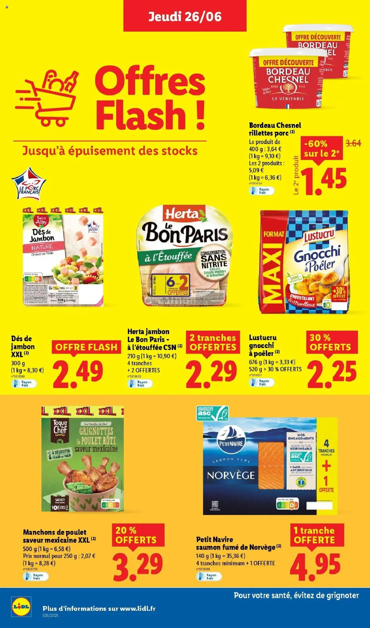  | Page: 14 | Produits: Saumon fumé, Jambon, Porc, Saumon