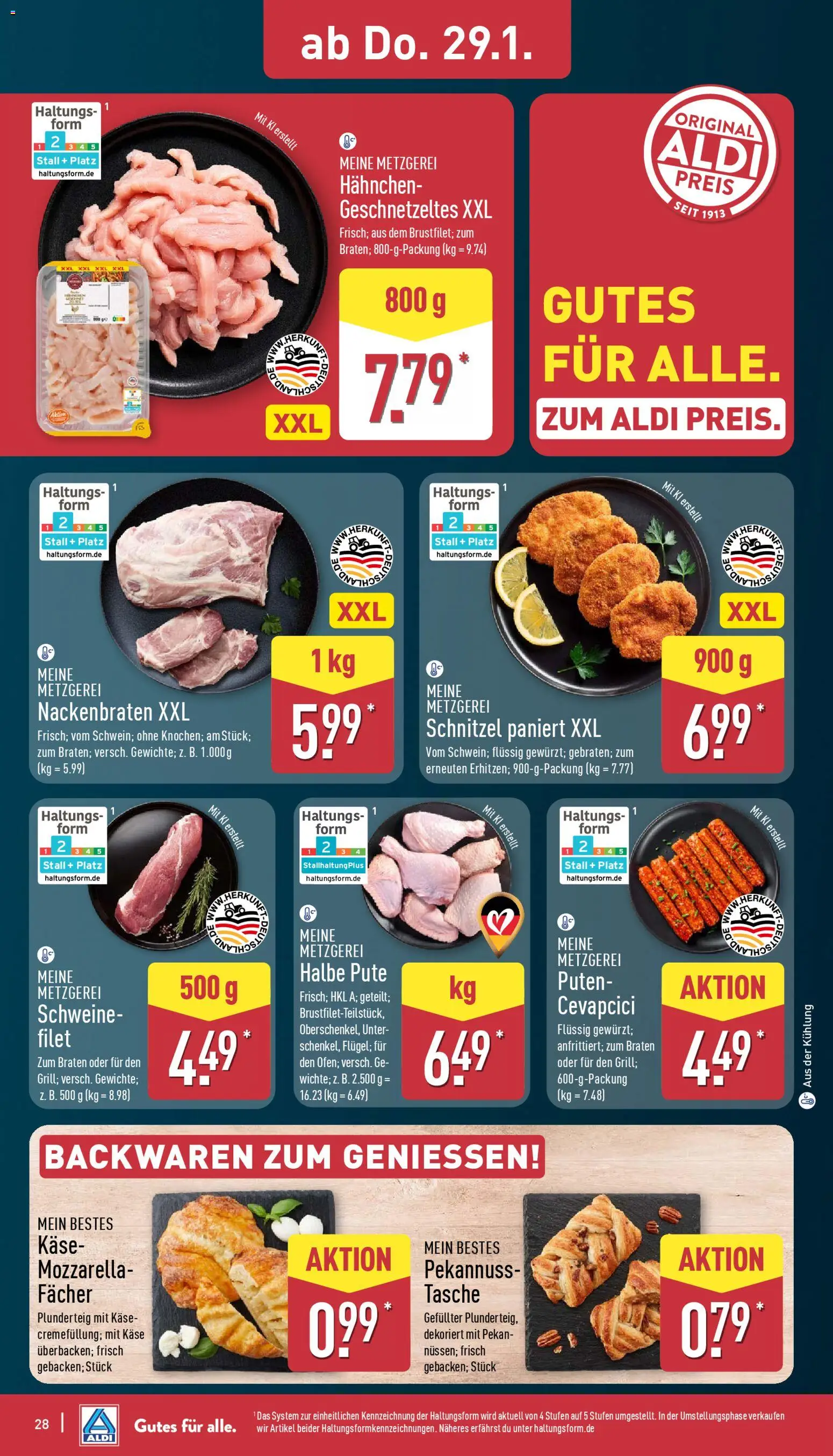 Aldi Prospekt 	 – gültig ab 26.01.2026 | Seite: 30 | Produkte: Tasche, Pute, Käse, Schnitzel