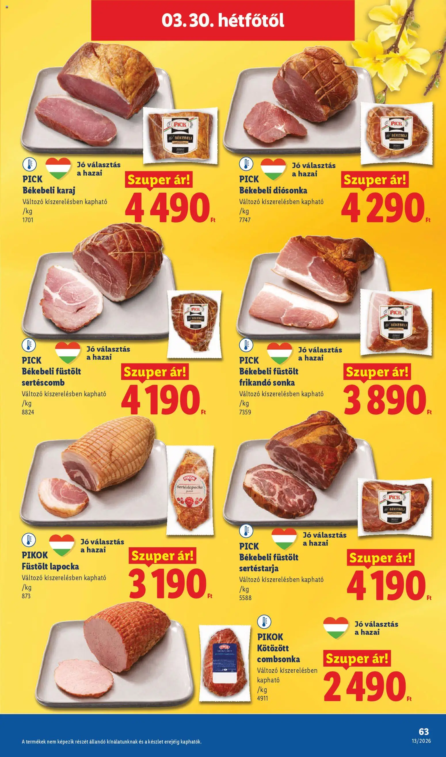 Lidl akciós ujság - amely érvényes a következő dátumtól: 26.03.2026 | Oldal: 63