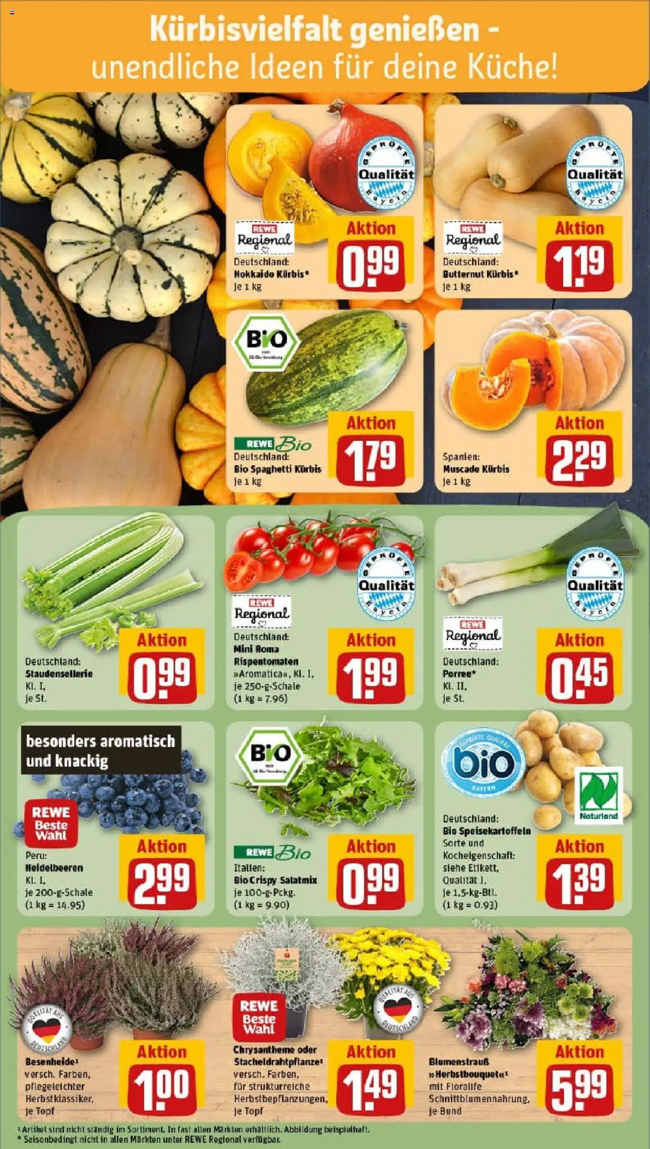 Rewe prospekt Rimpar	 – gültig ab 06.10.2025 | Seite: 5 | Produkte: Küche, Heidelbeeren, Kürbis
