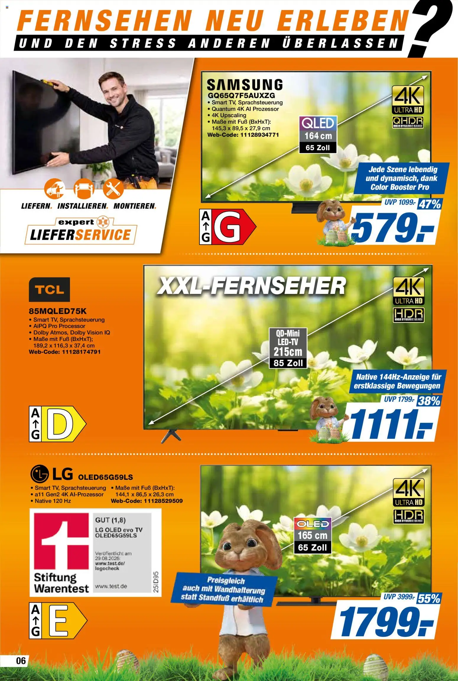 Expert Prospekt 	 – gültig ab 03.04.2026 | Seite: 6 | Produkte: LG, Fernsehen, Samsung, TV