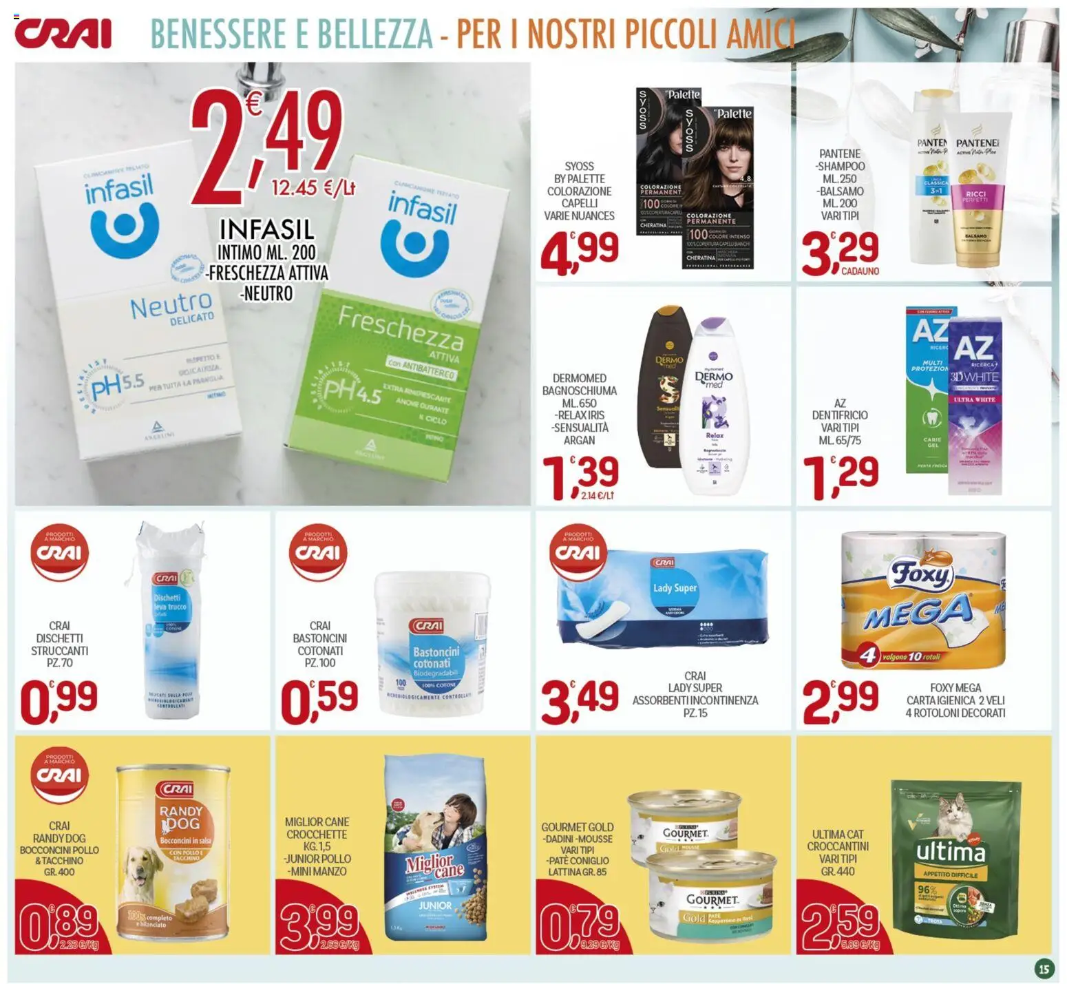 Volantino CRAI del 08.01.2026 | Pagina: 14 | Prodotti: Candeggina, Lavatrice, Pattumiera, Alluminio