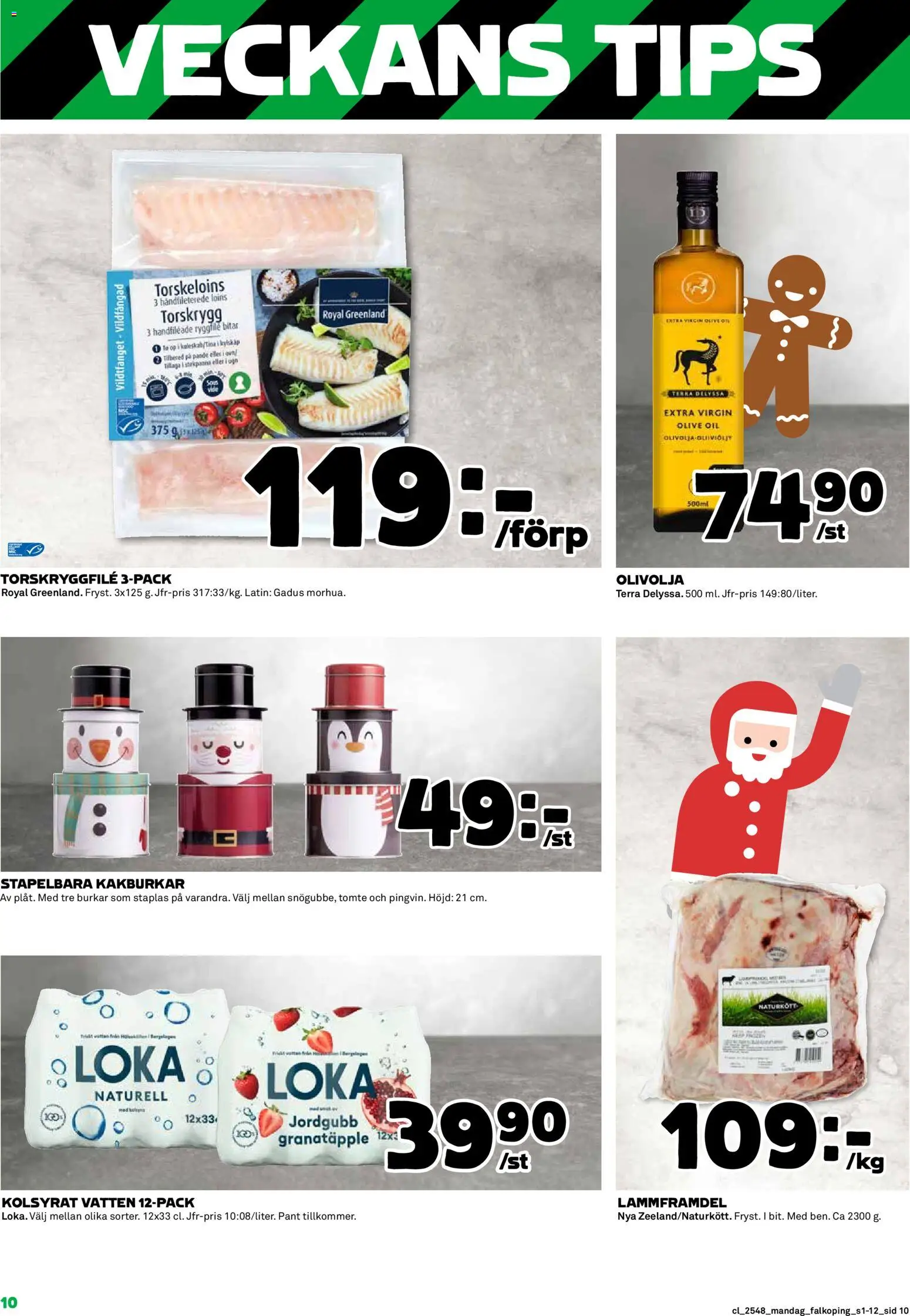 Coop reklamblad aktuell från 24.11.2025 | Sida: 10 | Produkter: Loka, Olivolja, Te, Kylskåp