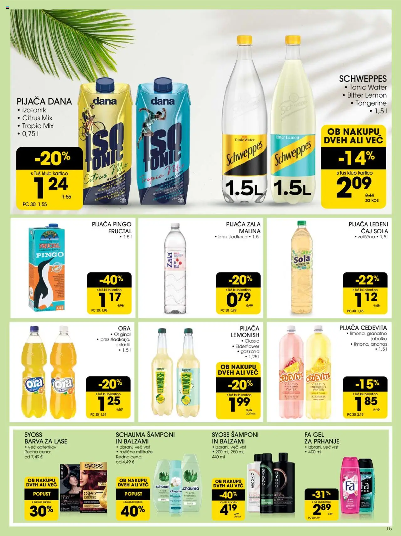 Tuš katalog │ velja od 18.06.2025 | Stran: 15 | Izdelki: Kos, Barva za lase, Caj, Ananas