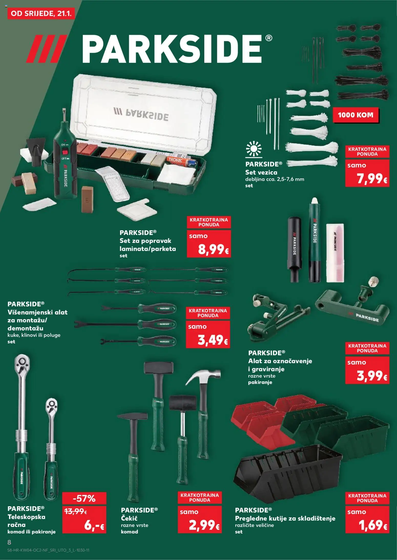 Kaufland katalog | vrijedi od 21.01.2026 | Stranica: 8 | Proizvodi: Alat, Parkside