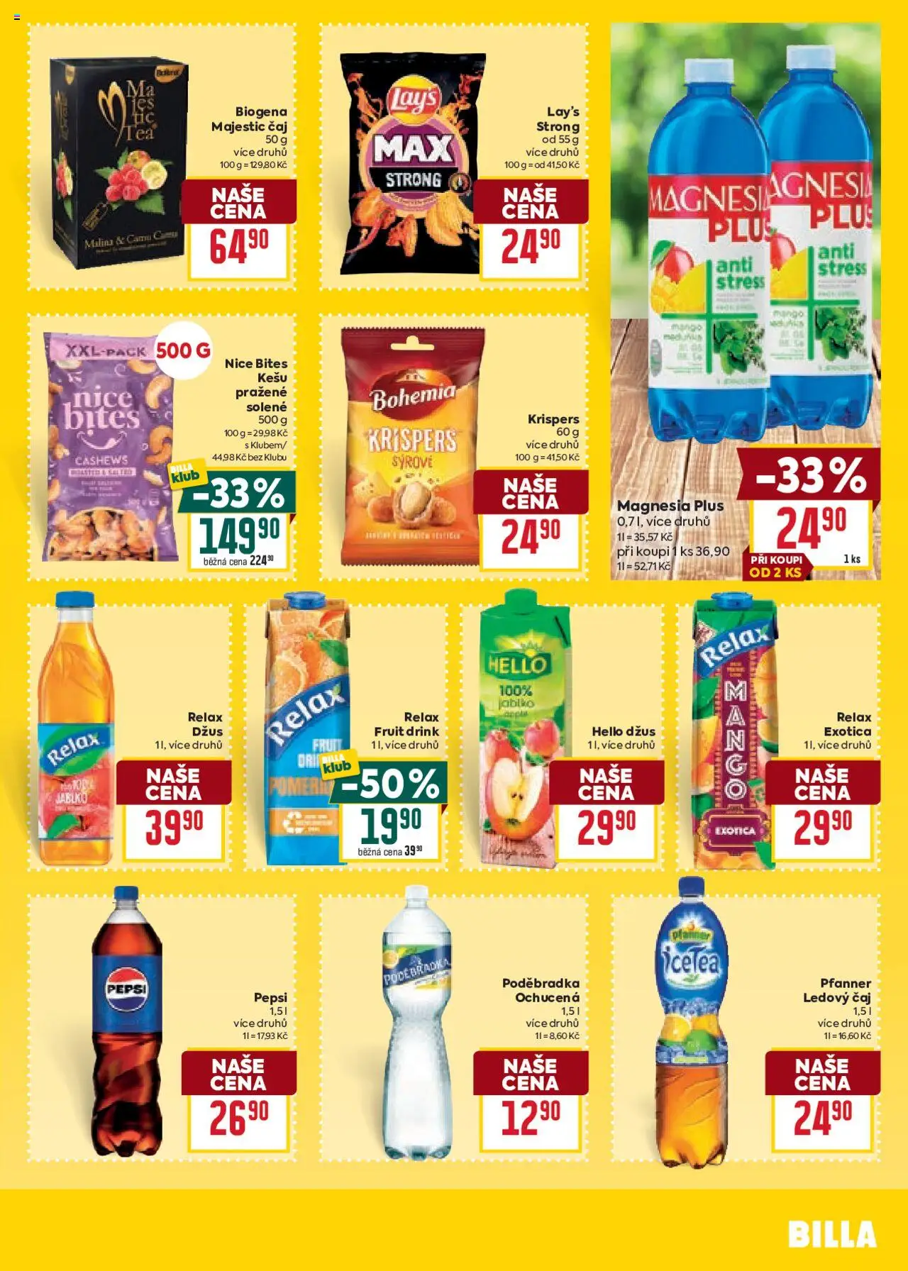Billa Velký leták od 13.08.2025 | Strana: 20 | Produkty: Čaj, Pepsi, Magnesia, Ledový čaj
