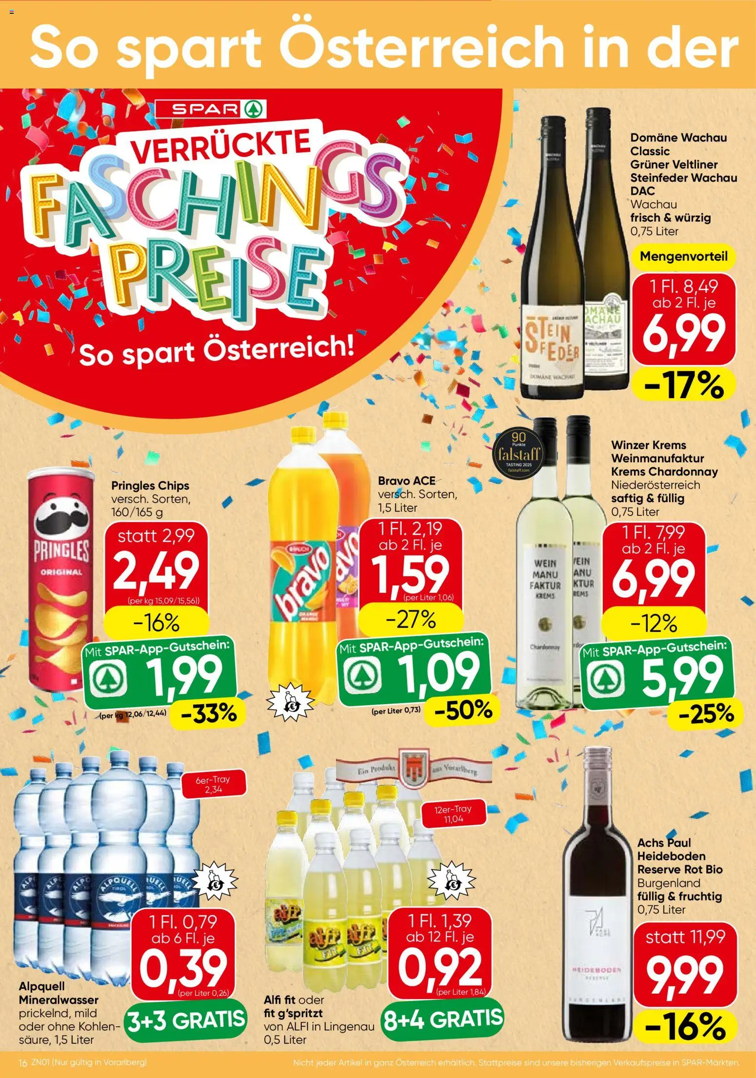 Spar Flugblatt - Vorarlberg gültig ab 29.01.2026 | Seite: 16 | Produkte: Chips, Wein