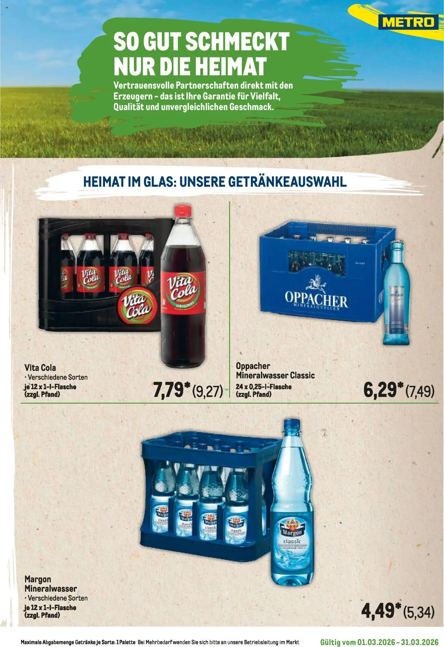 Metro Regionaler Flyer – gültig ab 01.03.2026 | Seite: 121 | Produkte: Cola, Mineralwasser, Vita cola