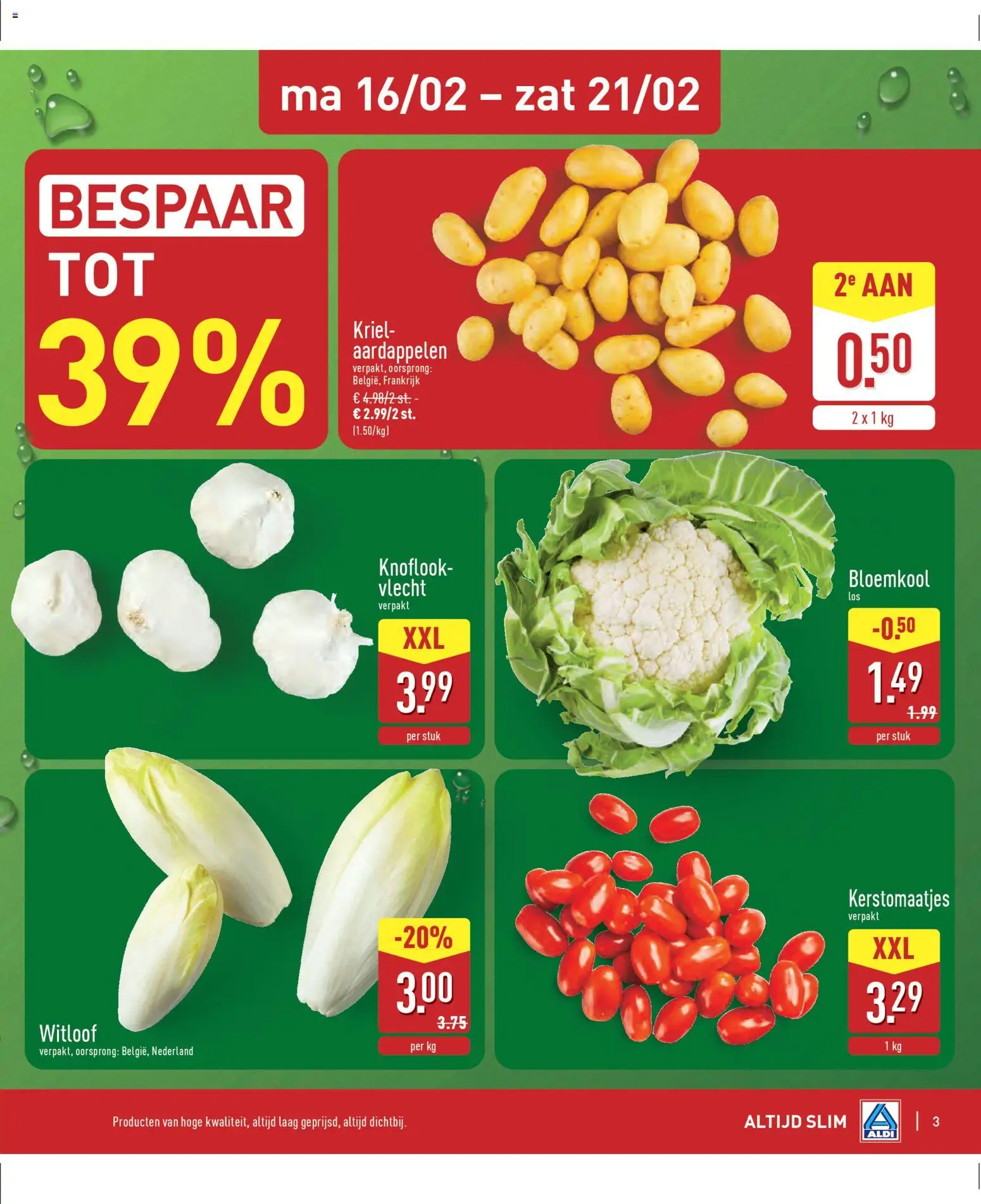 {H1} | Pagina: 3 | Producten: Knoflook, Bloemkool