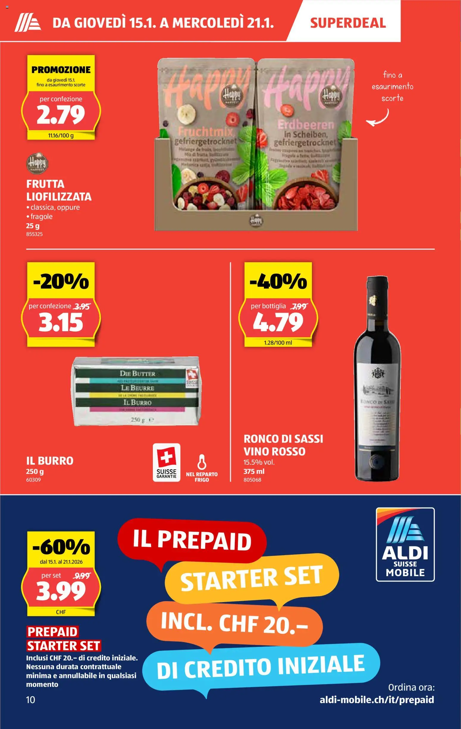 Aldi Aktionen IT – gültig ab 15.01.2026 | Seite: 11 | Produkte: Butter, Erdbeeren