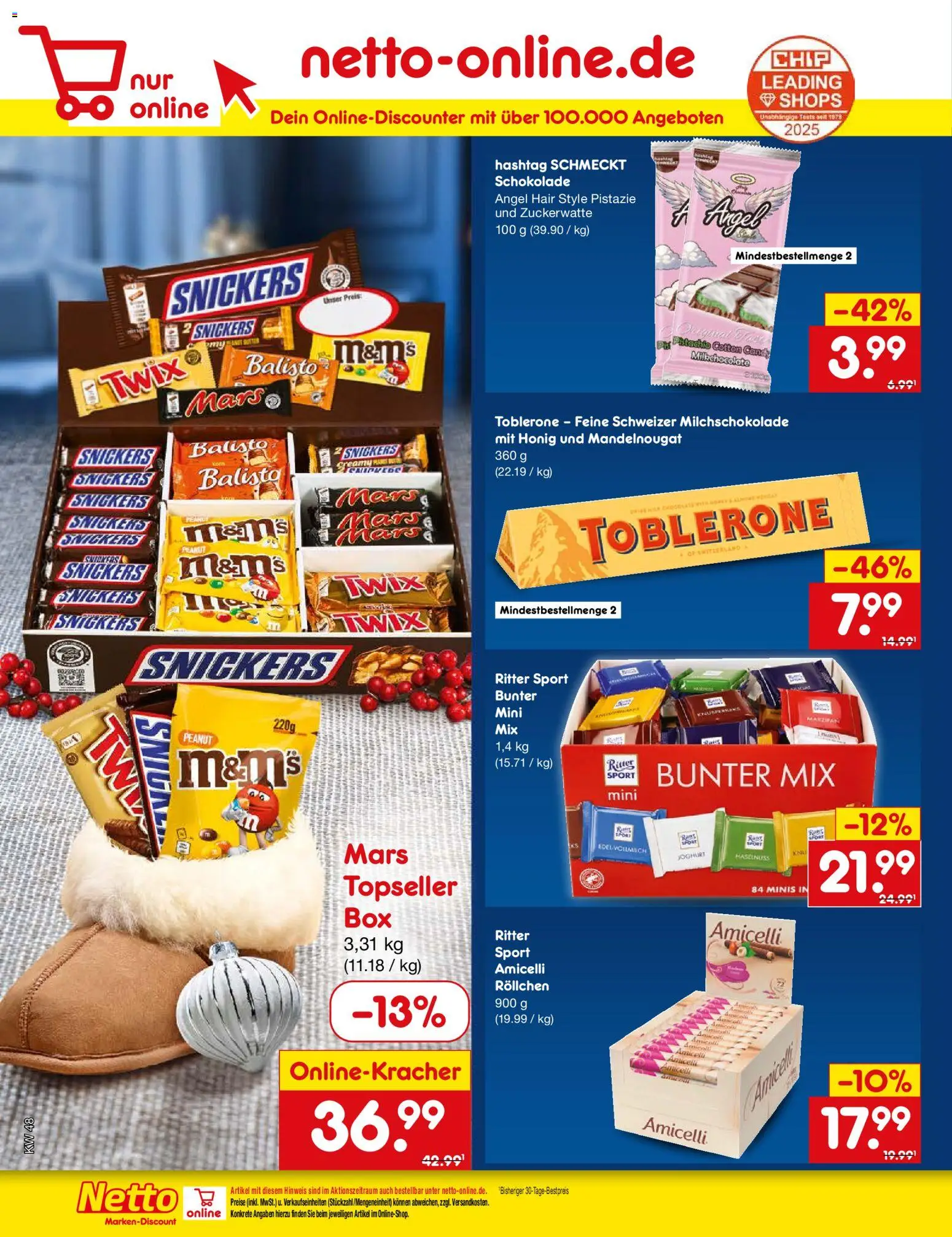Netto Marken-Discount - Black Friday – gültig ab 24.11.2025 | Seite: 54 | Produkte: Schokolade, Ritter sport, M&M's, Mars