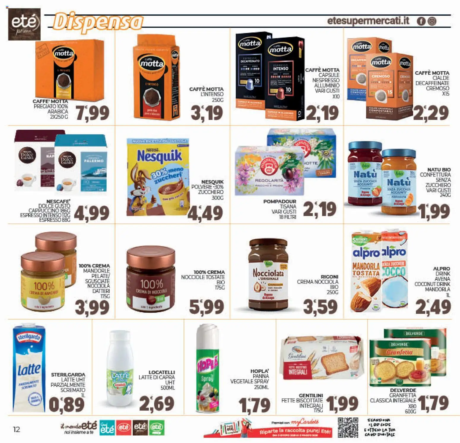 Volantino Eté del 27.12.2025 | Pagina: 12 | Prodotti: Caffè, Panna, Zucchero, Alluminio