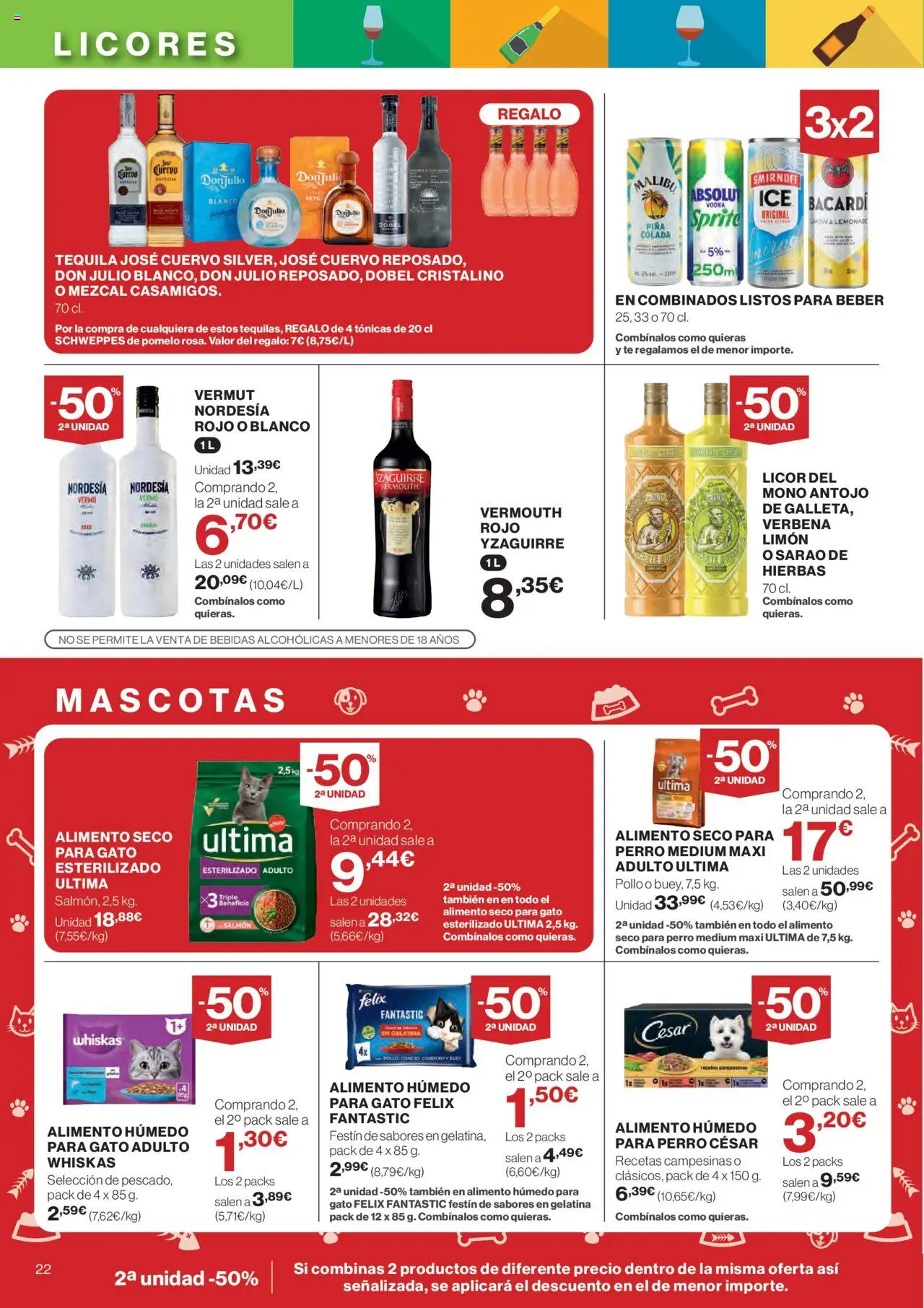 Hipercor catálogo │ válido desde el 11.09.2025 | Página: 24 | Productos: Gelatina, Té, Vodka, Πρίζες