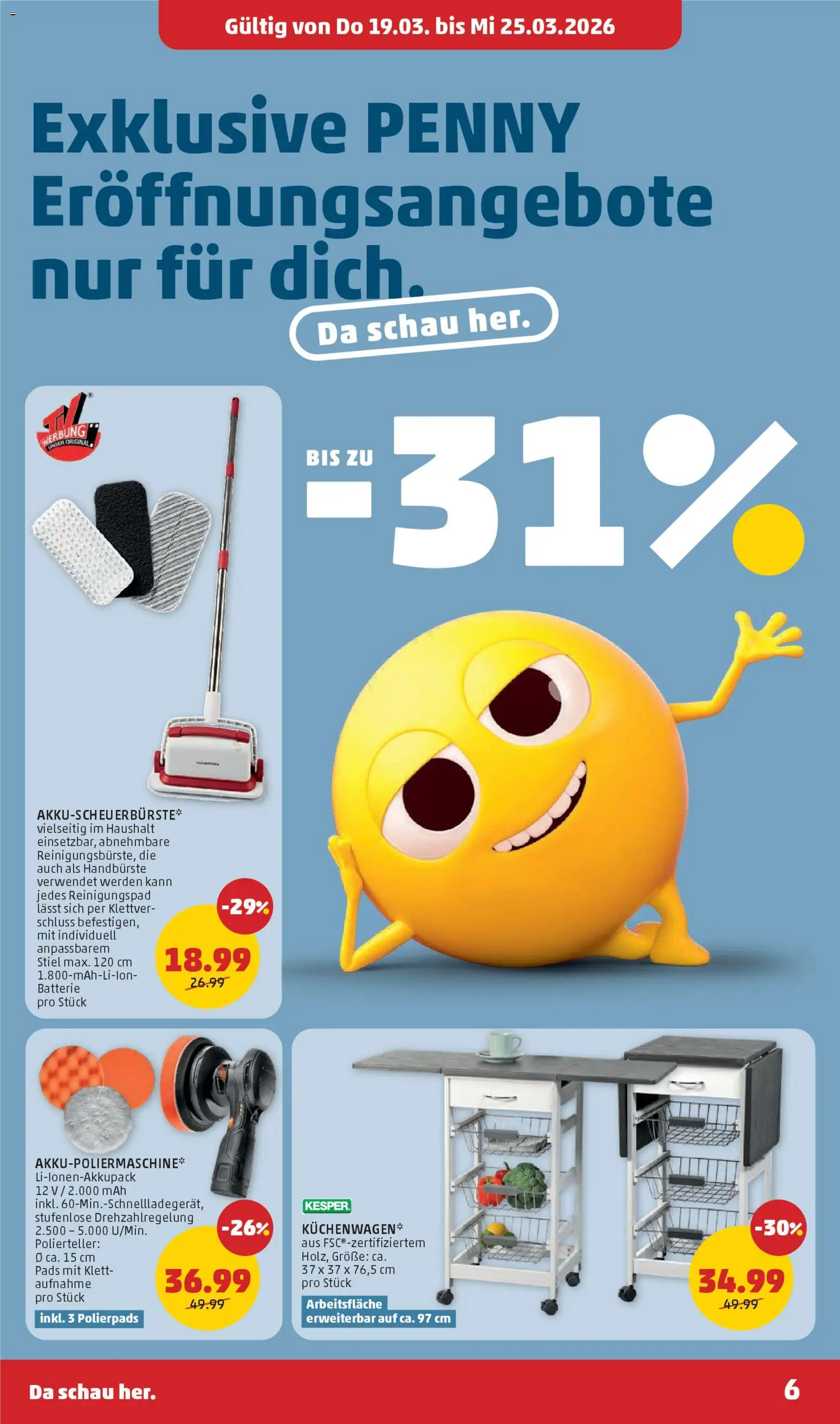 Penny Markt Eröffnung in 4222 St. Georgen an der Gusen gültig ab 19.03.2026 | Seite: 6 | Produkte: Batterie