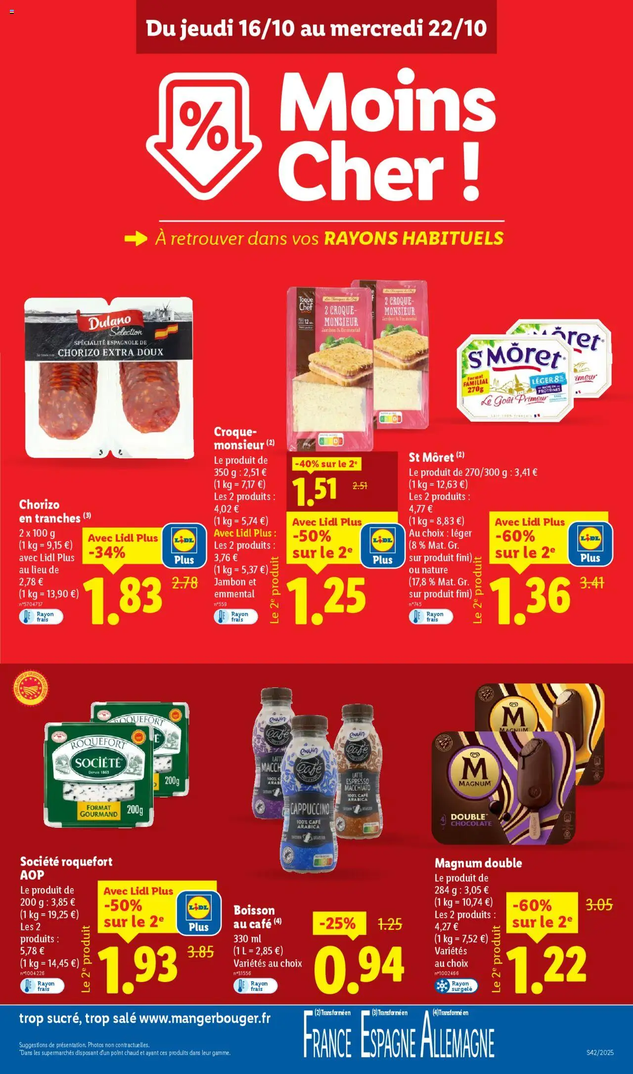 {H1} | Page: 11 | Produits: Chorizo, Sandwich, Emmental, Café