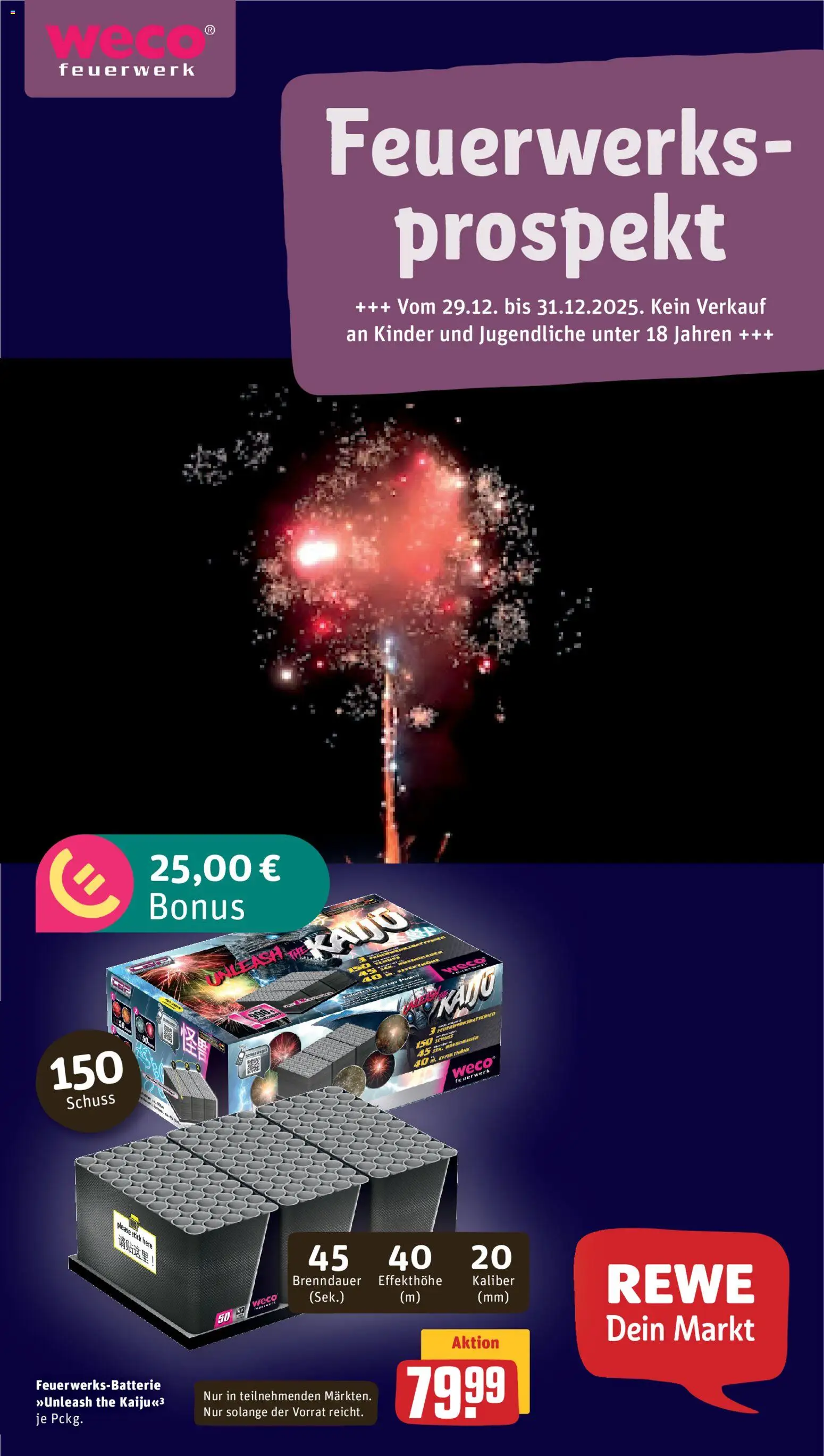Rewe Feuerwerks-prospekt – gültig ab 29.12.2025 | Seite: 1