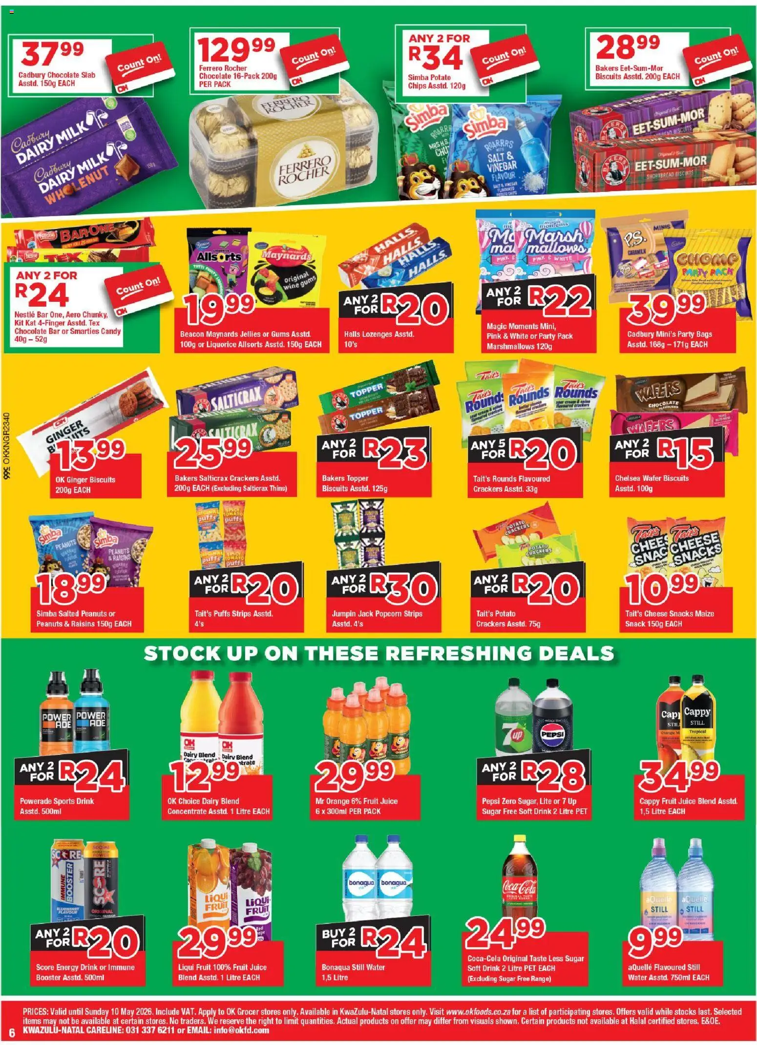 New OK Foods catalogue – valid from 24.04.2026 | Page: 6 | Products: Milk, Cream, Stock, Fruit