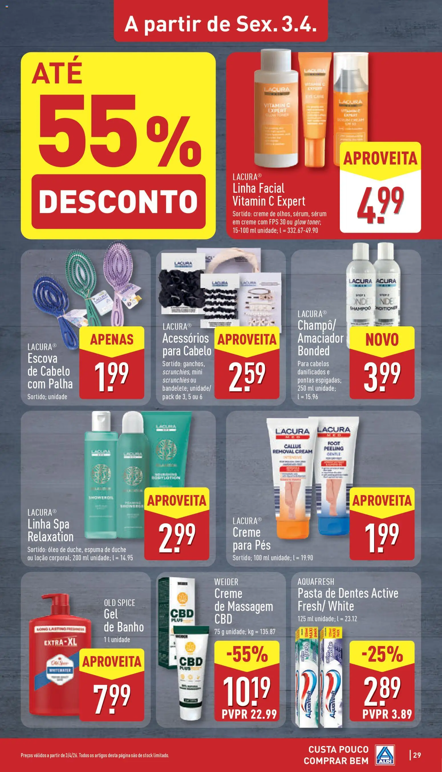 Aldi folheto │ válido de 30.03.2026 | Página: 29 | Produtos: Shampoo, Sérum, Banho, Óleo