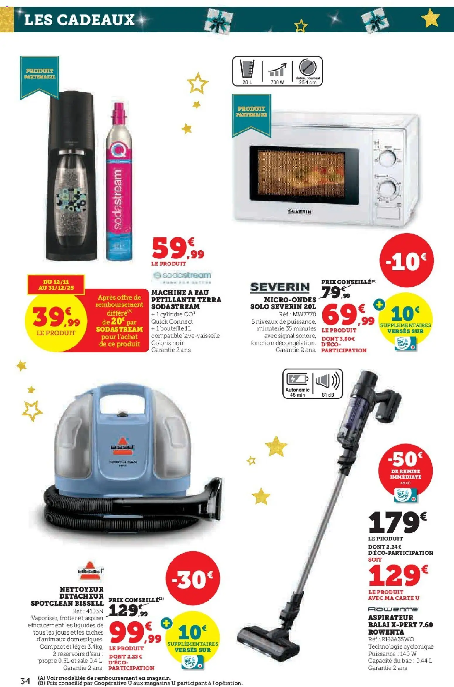 {H1} | Page: 34 | Produits: Plateau tournant, Aspirateur, Sodastream, Balai